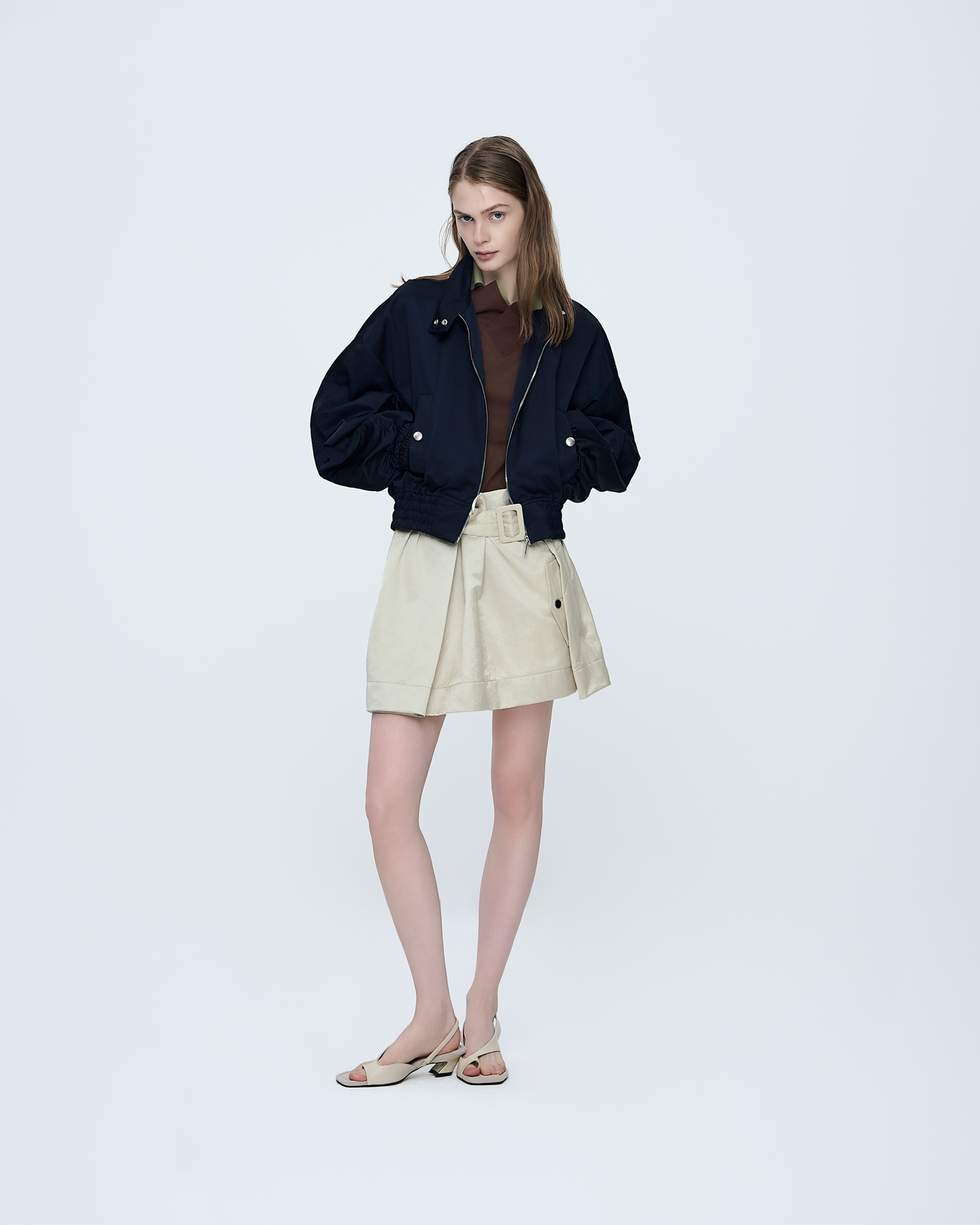 Metallic Zip-Up Jumper