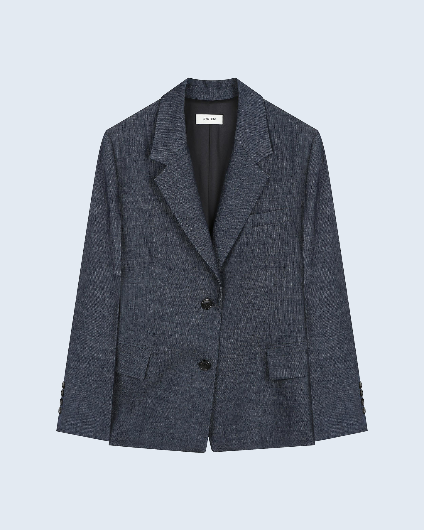 Denim-Like Breasted Jacket