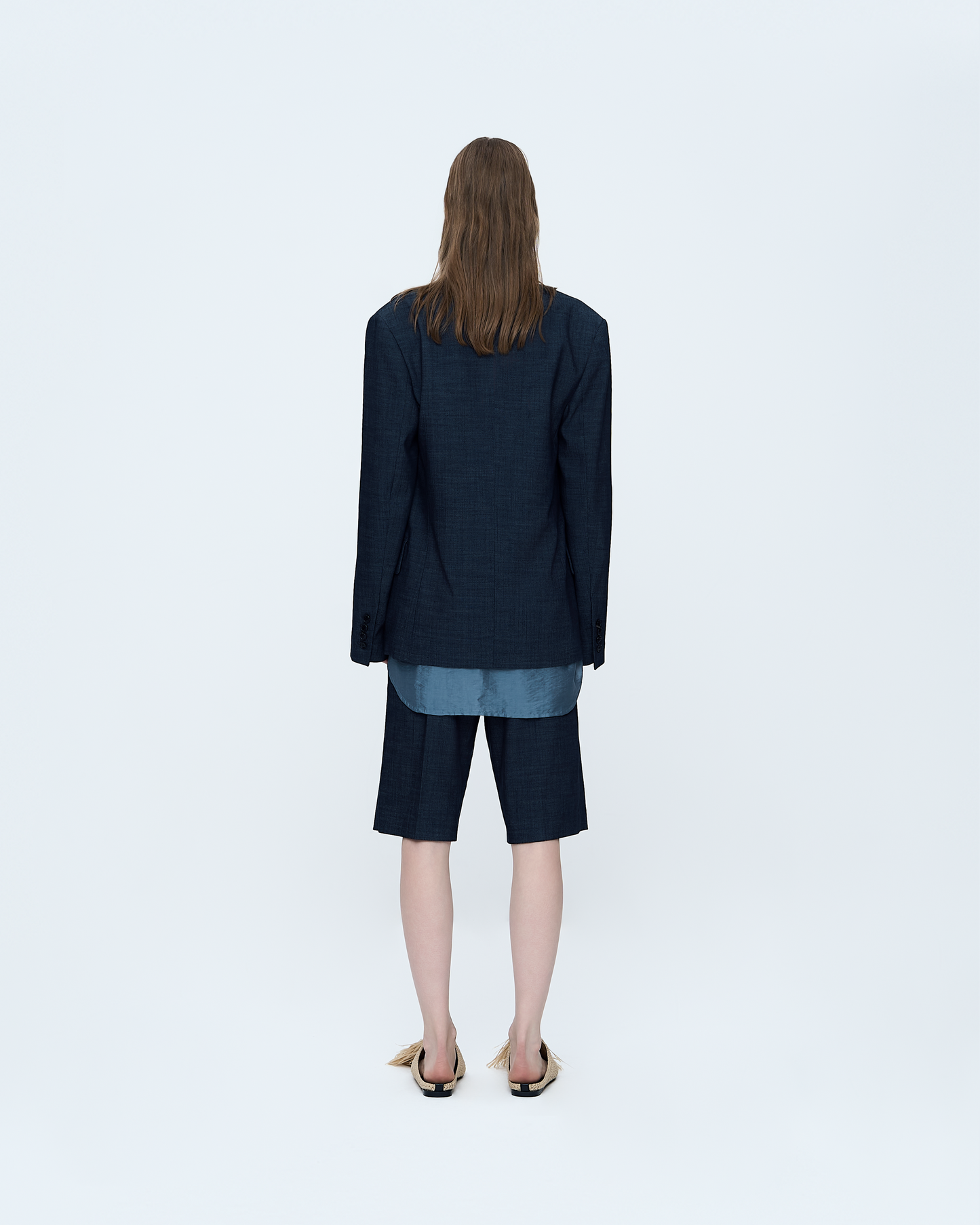 Denim-Like Breasted Jacket