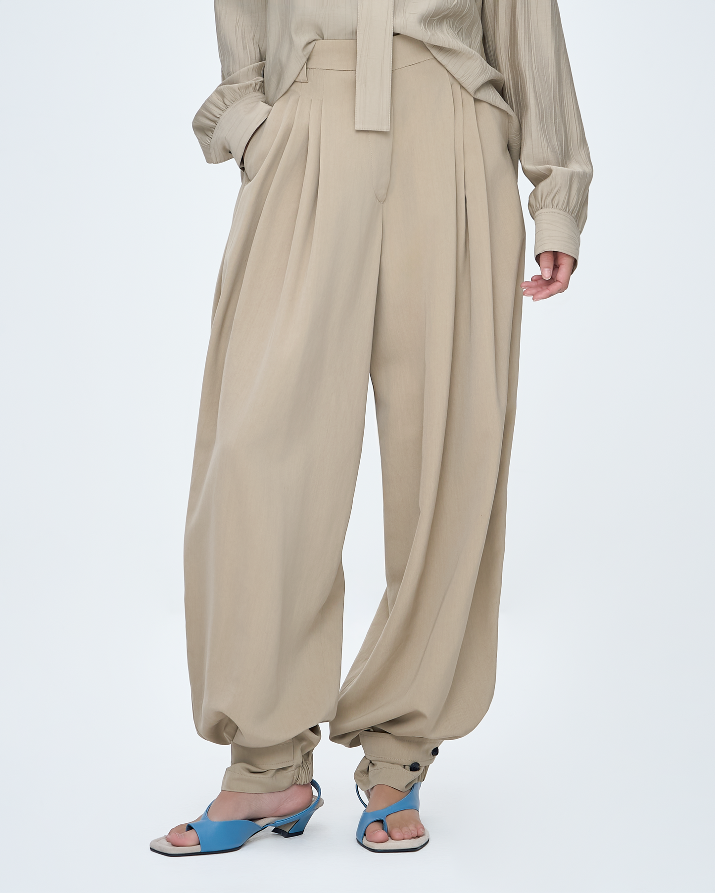 Triple-Tucked Pants