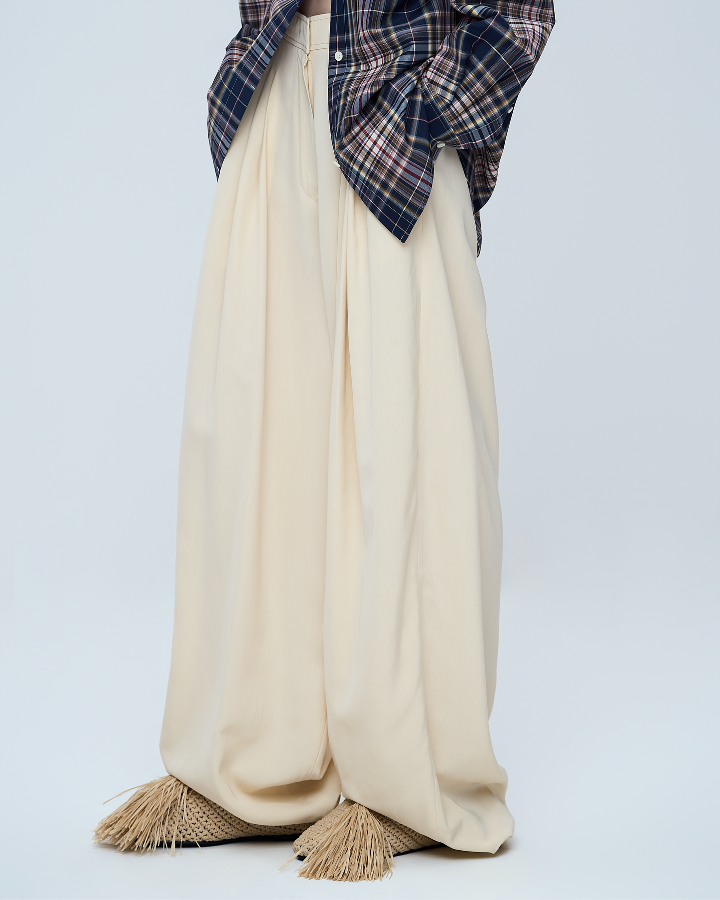 Triple-Tucked Pants