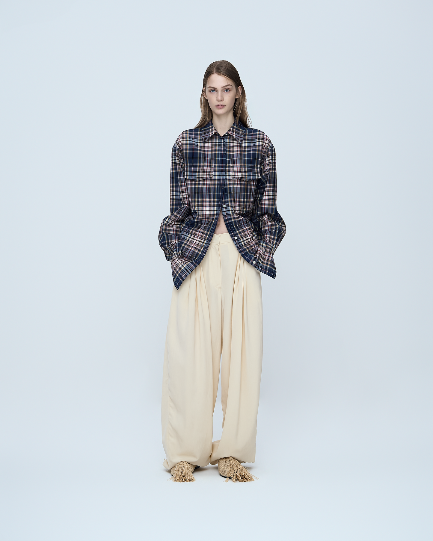 Triple-Tucked Pants
