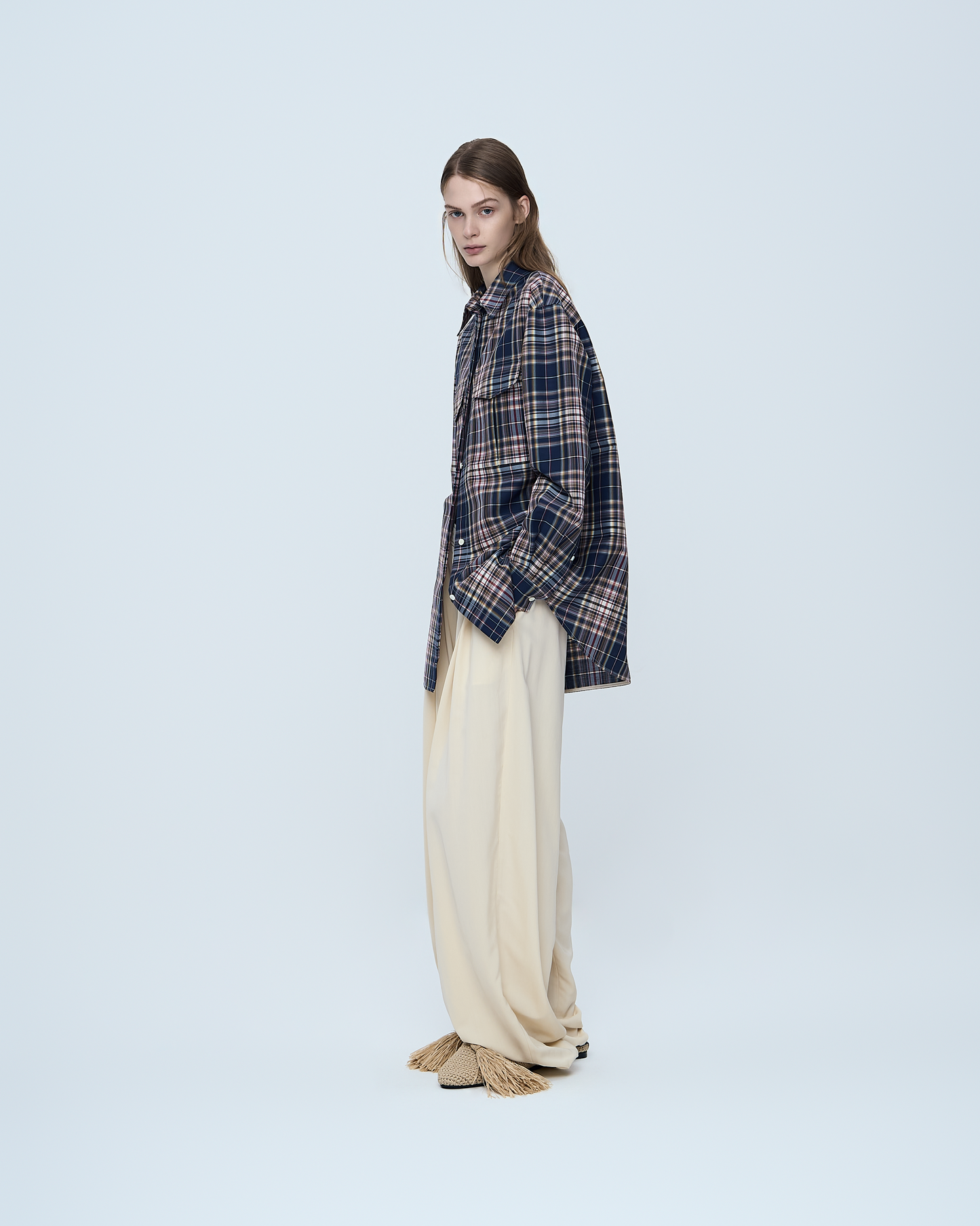 Triple-Tucked Pants