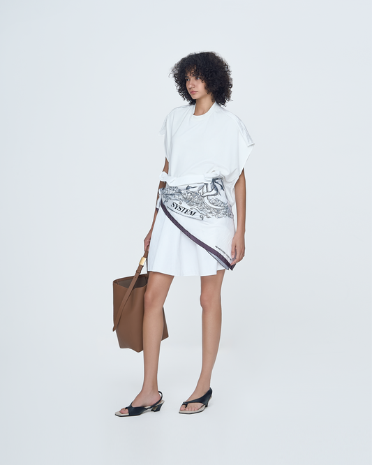 Padded Pleated Skirt