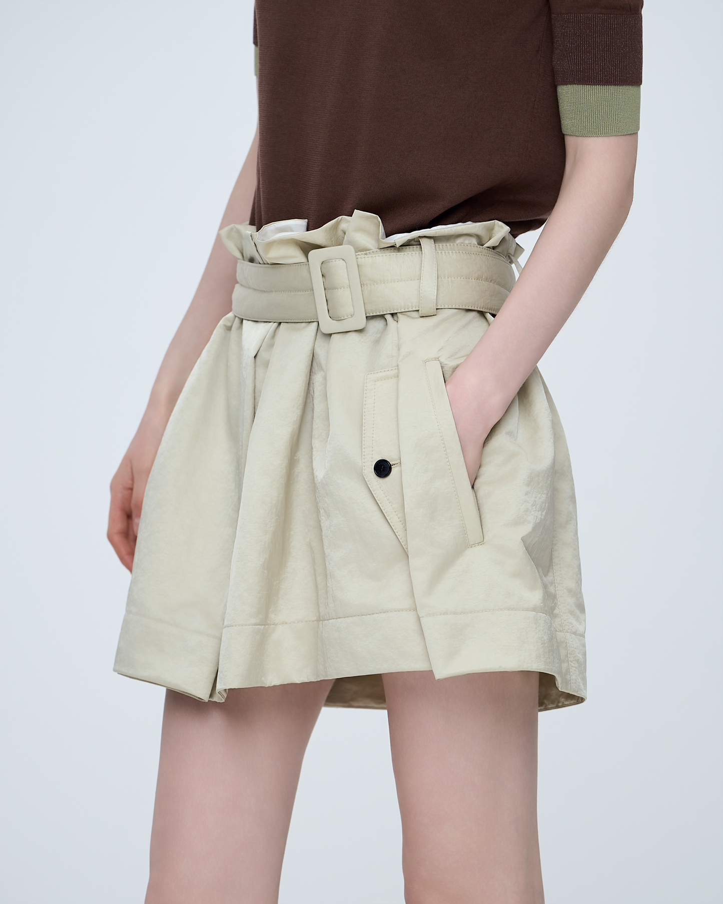 Belted Micro Mini Skirt