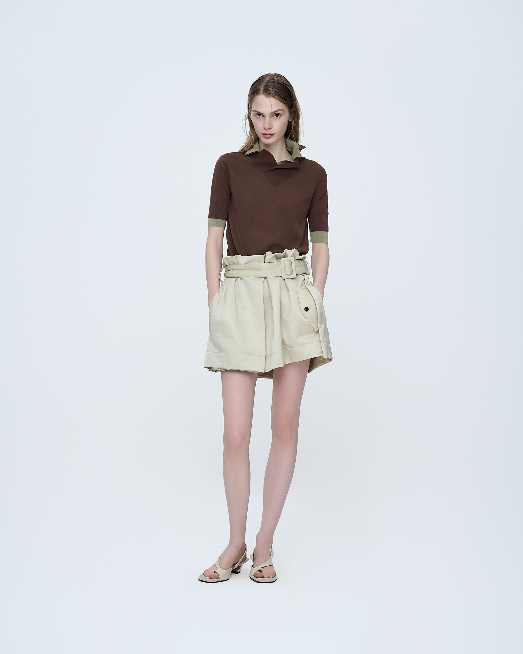 Belted Micro Mini Skirt