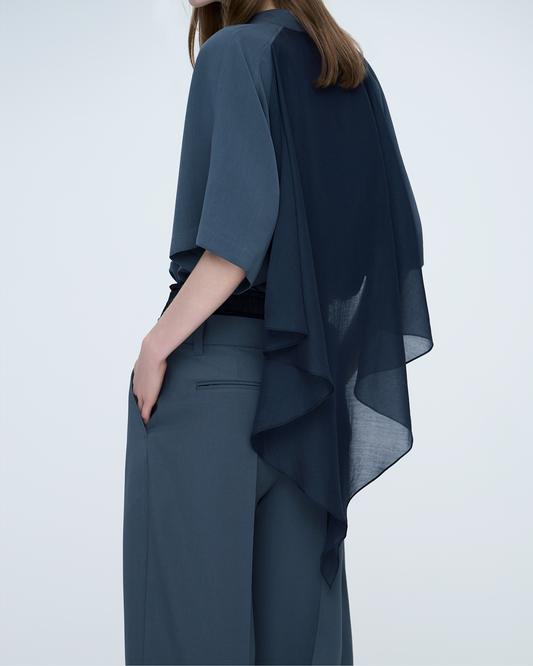 Back Contrast Combo Shirt