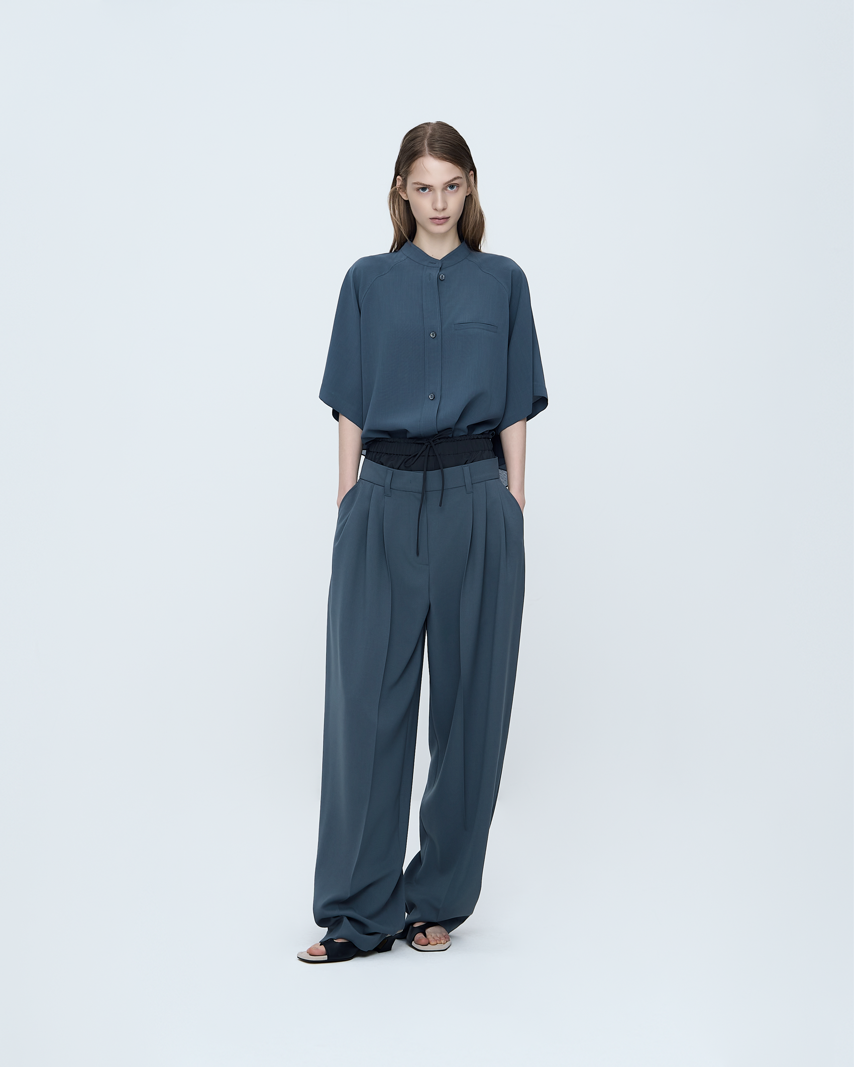 Back Contrast Combo Shirt