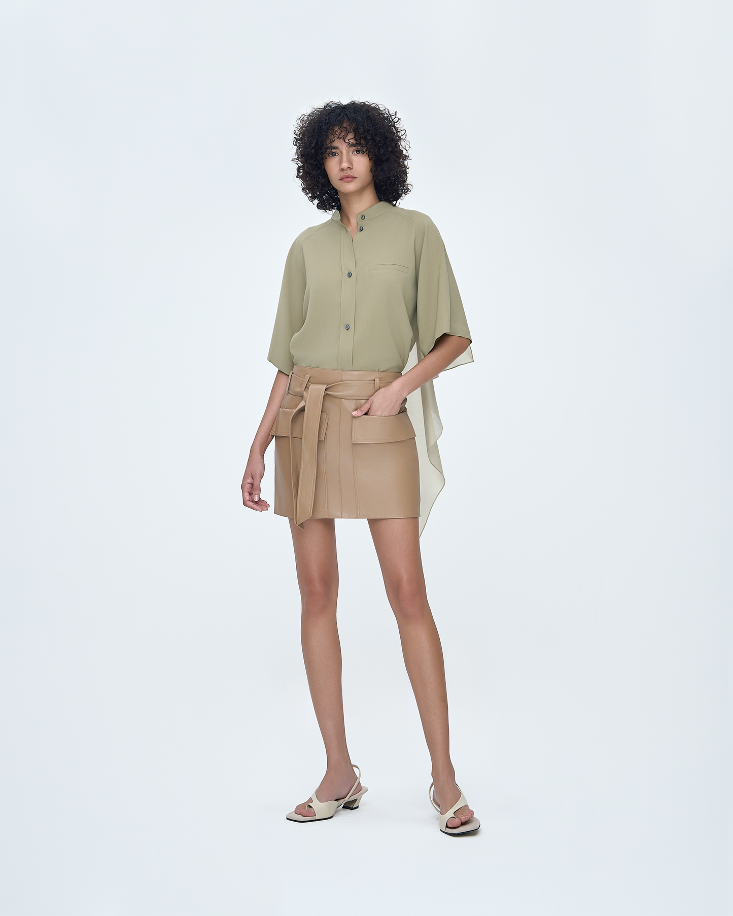 Back Contrast Combo Shirt