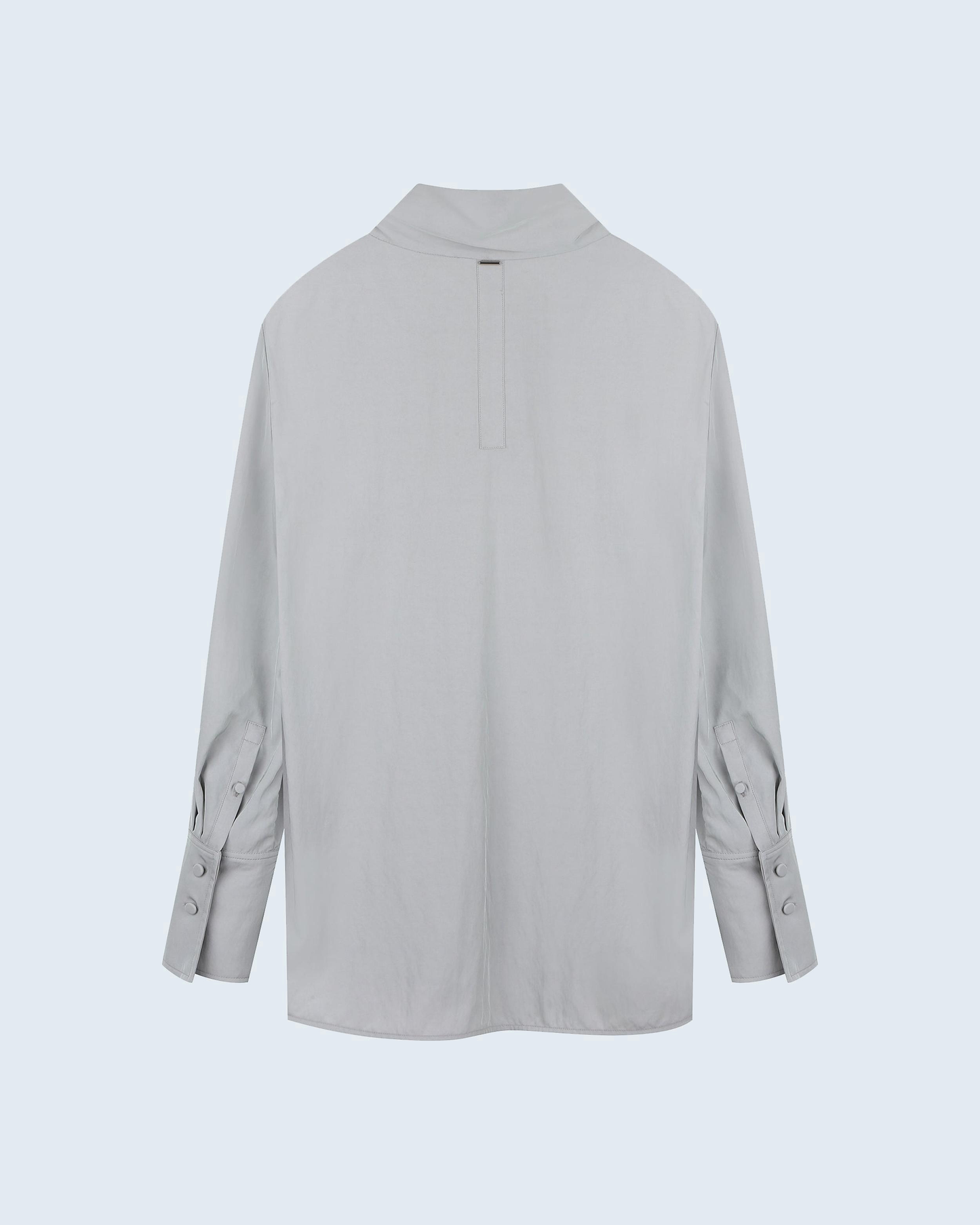 Deep V-Neck Tie Blouse