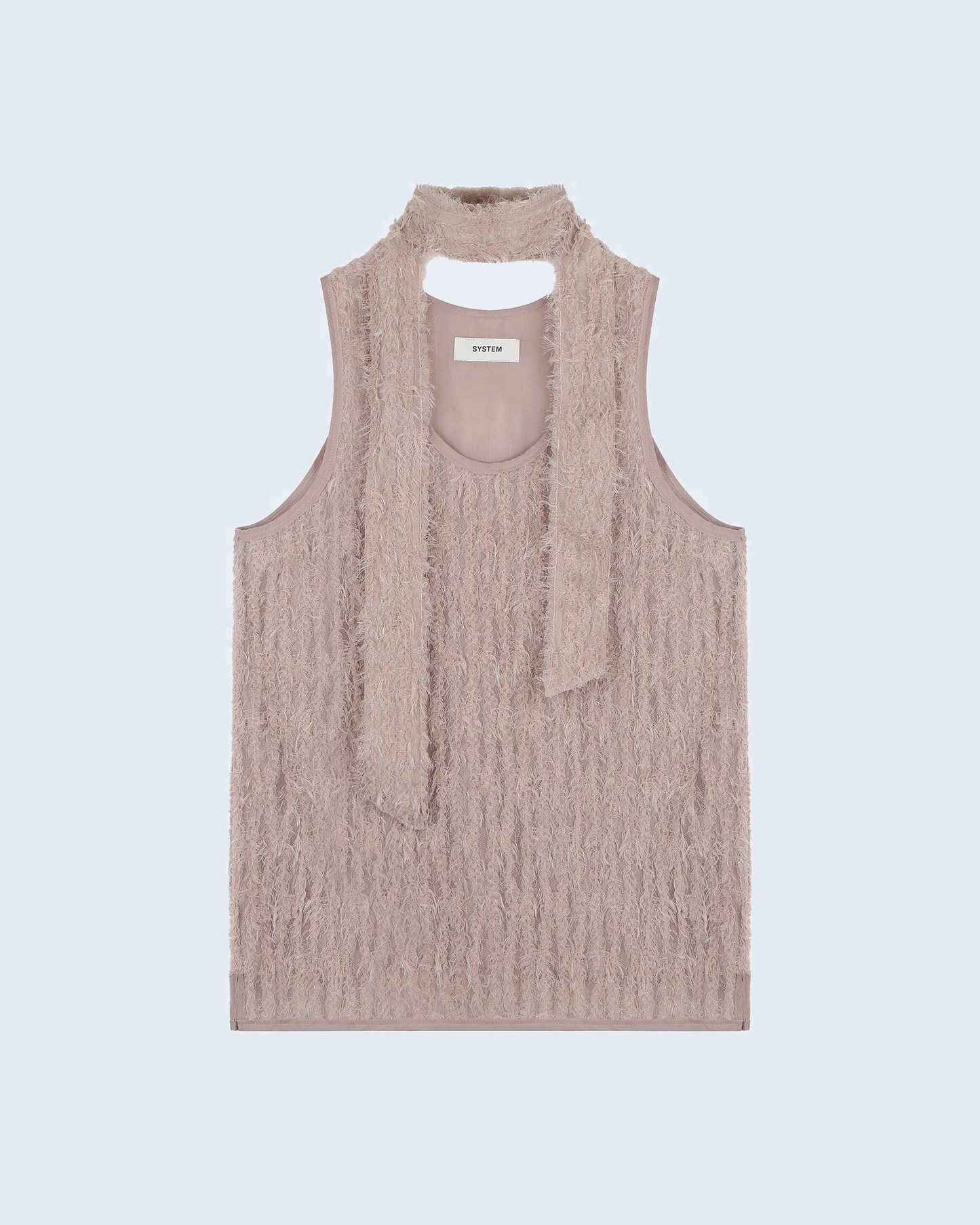 Boucle Sleeveless Tie Top
