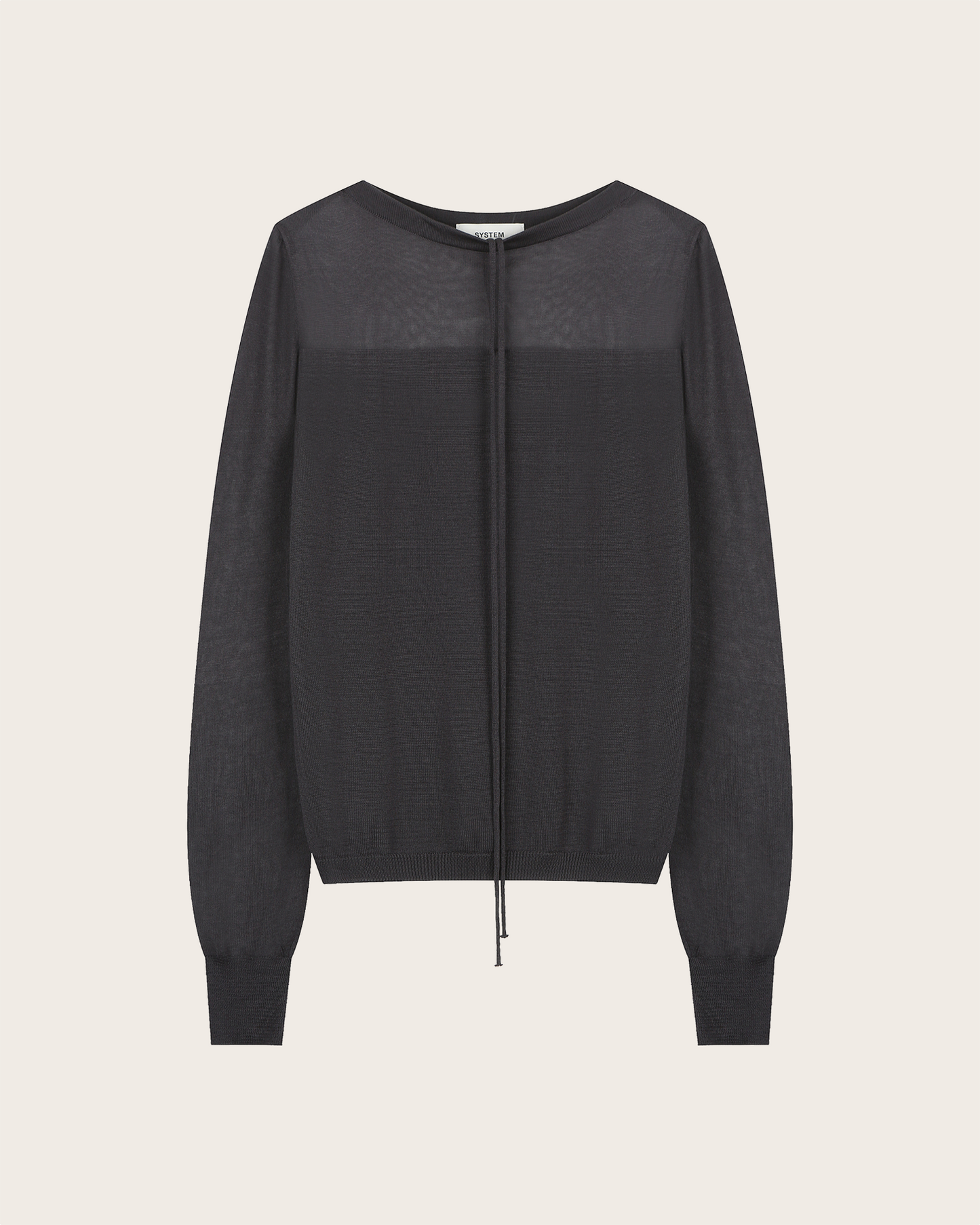 Contrast Panel Sheer Knit Top