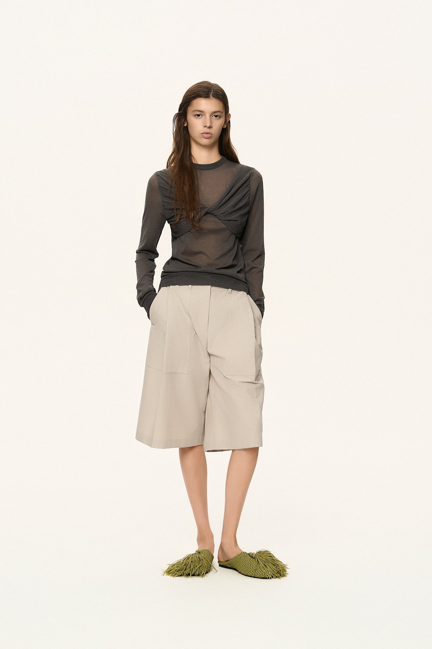 Twisted Sheer Knit Top