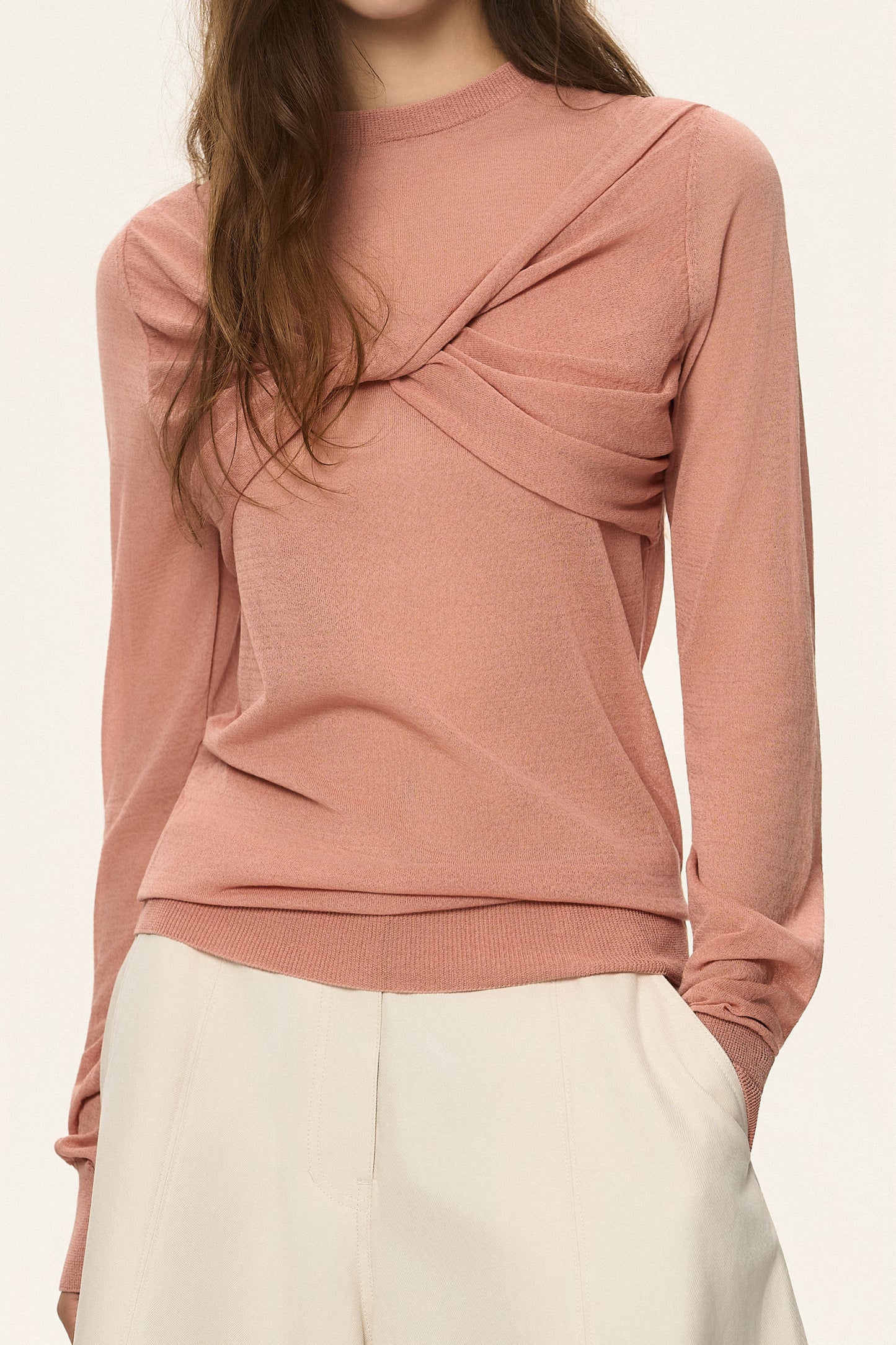 Twisted Sheer Knit Top