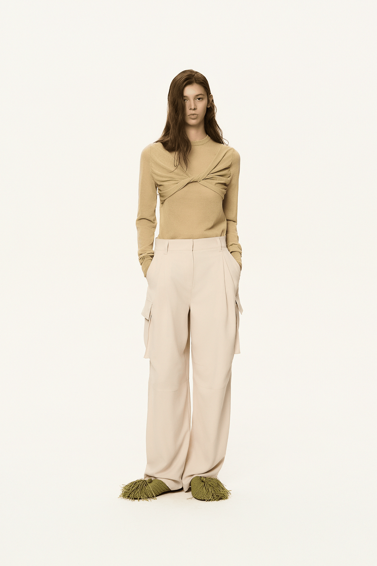 Twisted Sheer Knit Top