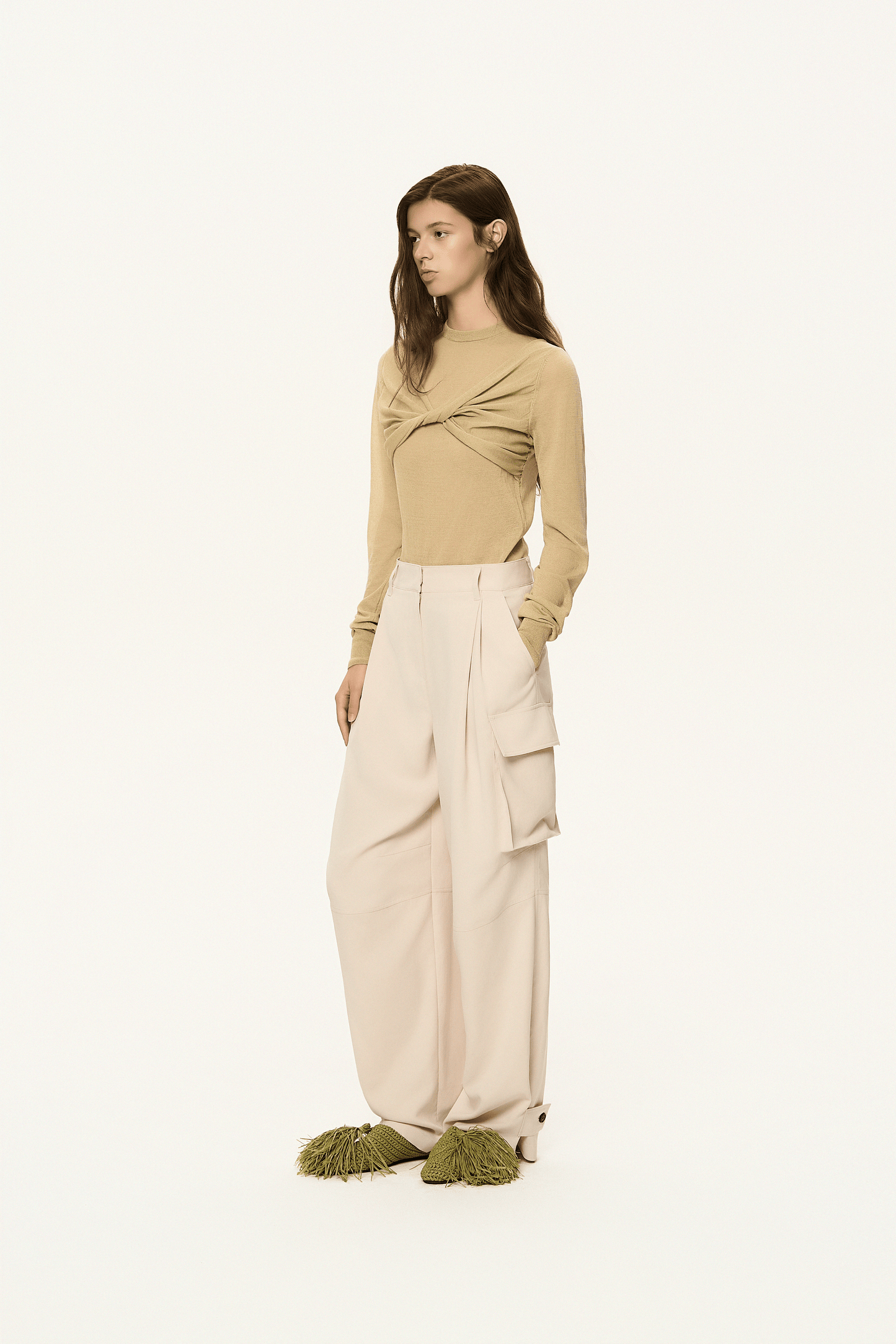 Twisted Sheer Knit Top