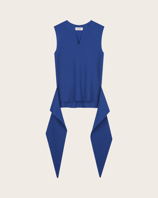 Knotted Sleeveless Knit Top