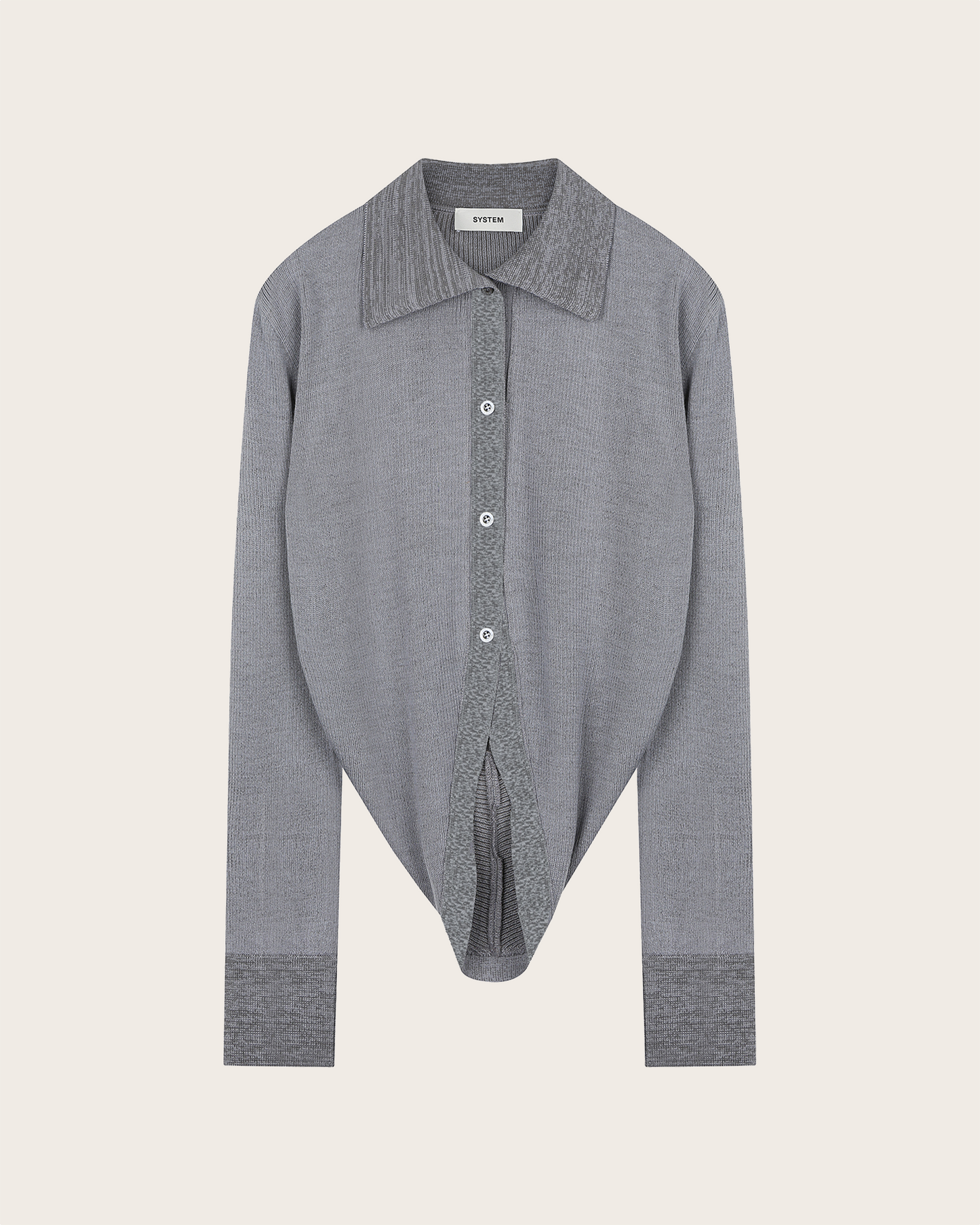 Curved Hem Knit Cardigan
