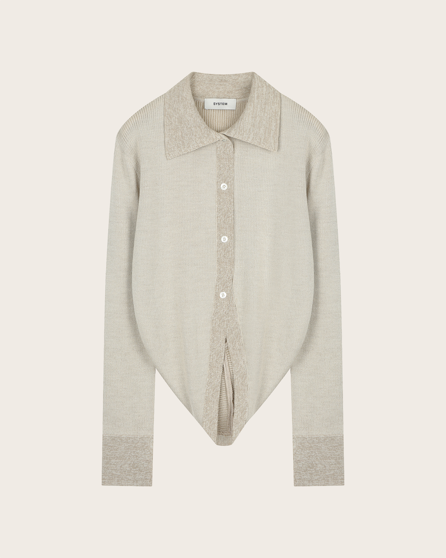 Curved Hem Knit Cardigan