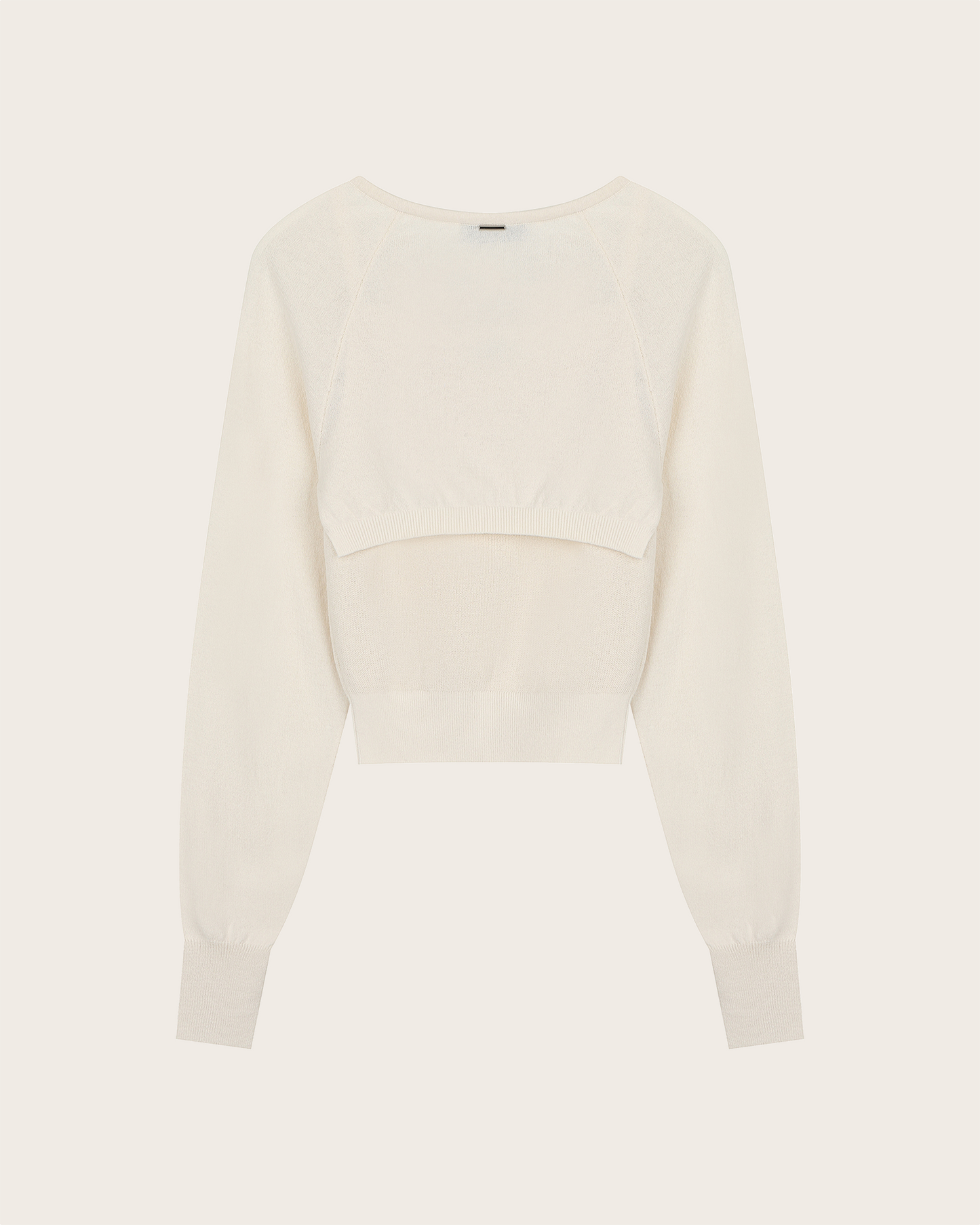 Square Neck Knit Bolero Top