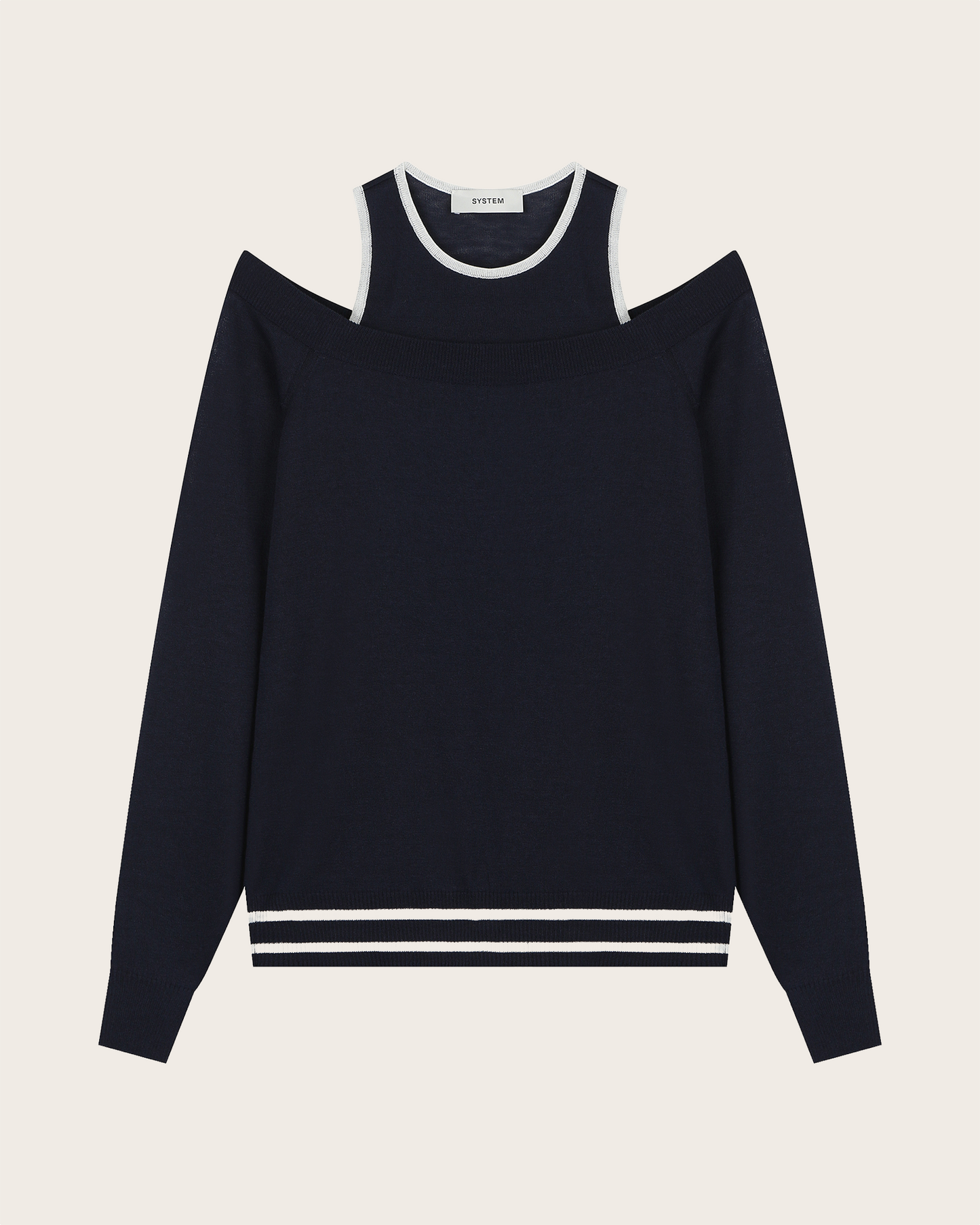 Double Layer Off-Shoulder Knit Top