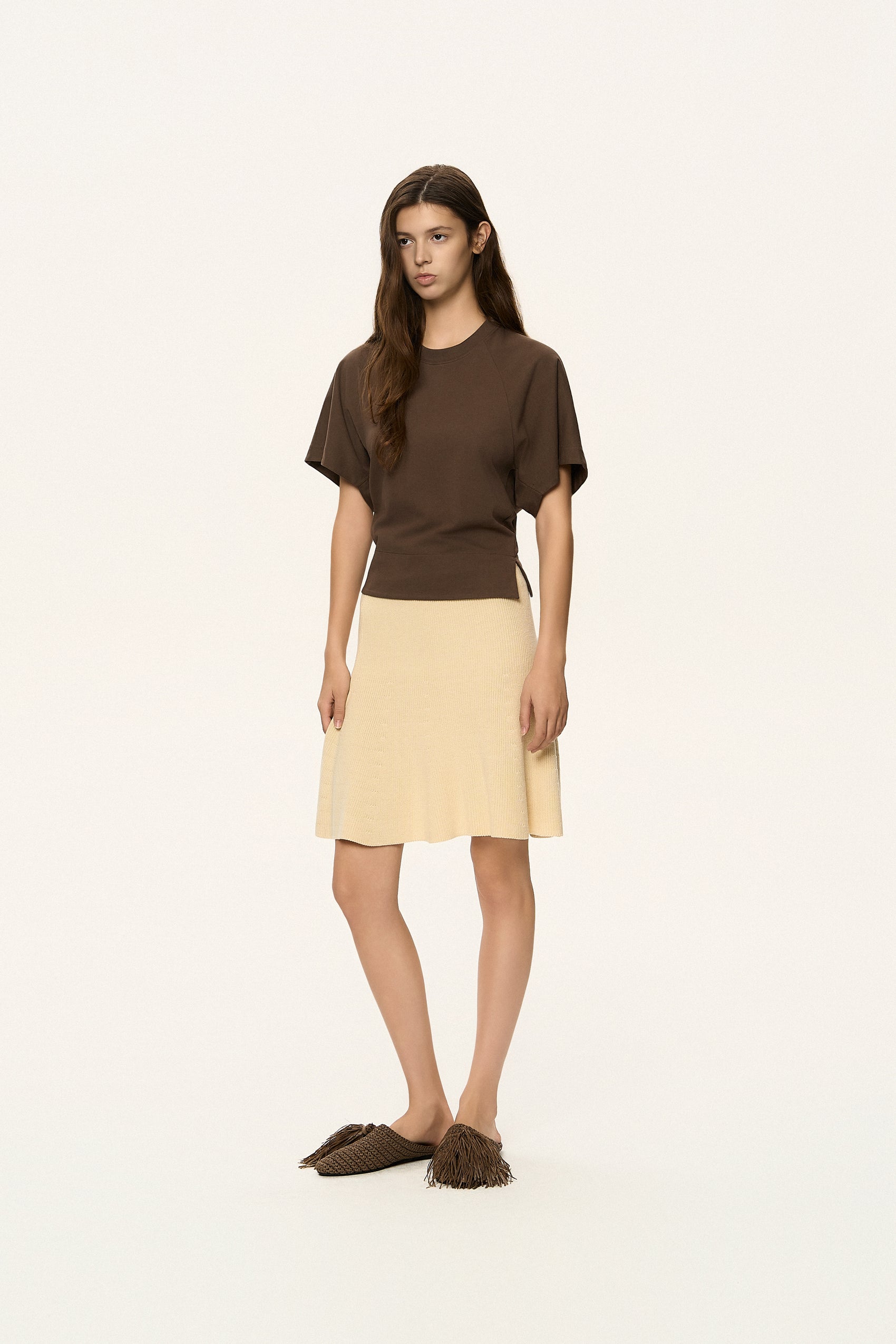 Dolman Sleeve Rounded T-Shirt