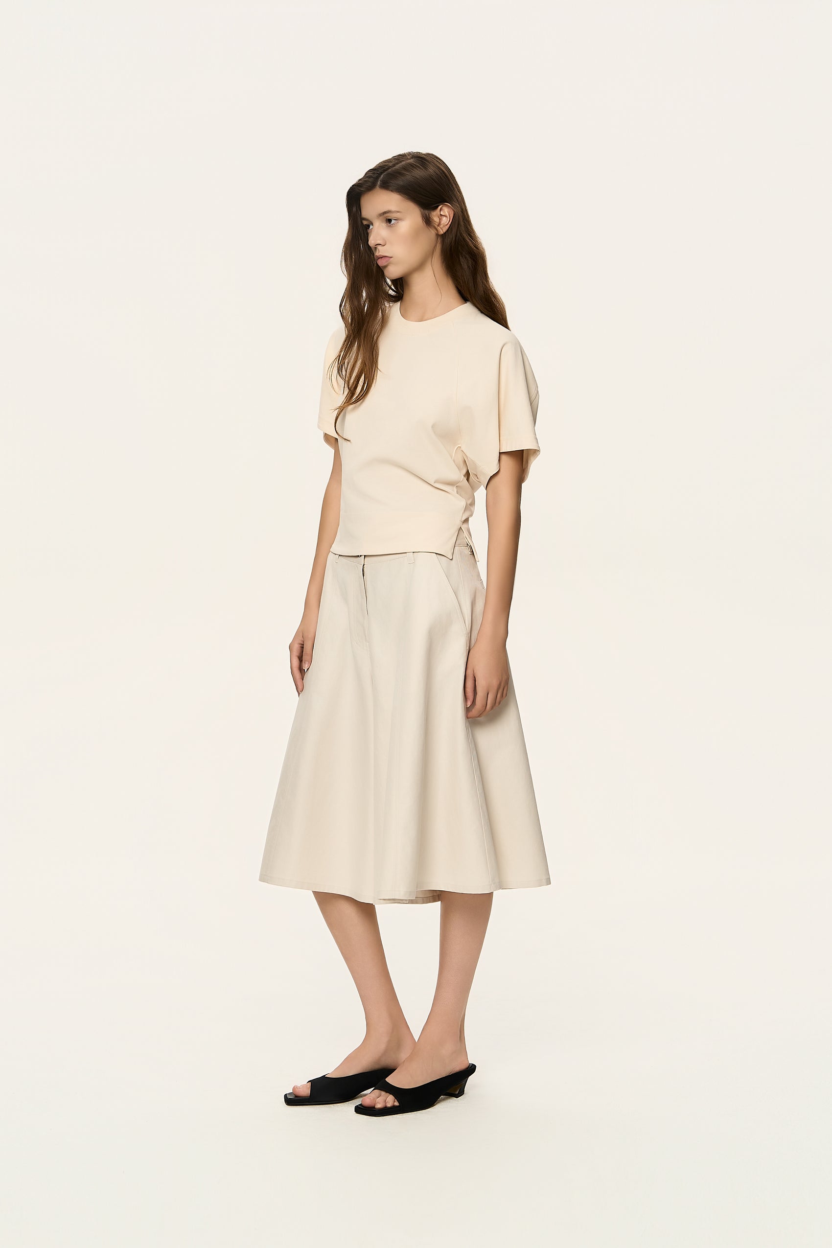 Dolman Sleeve Rounded T-Shirt