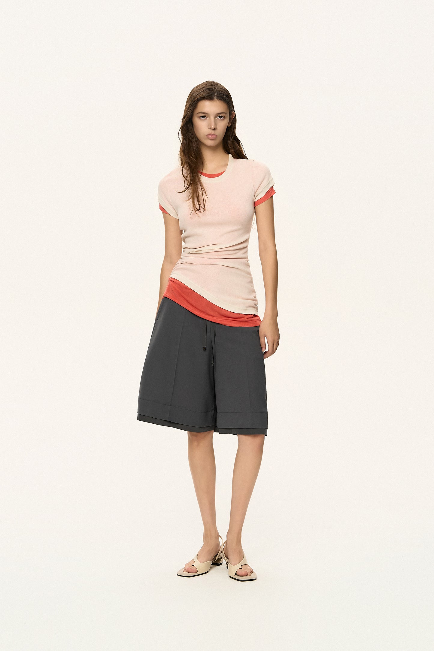 Twist Detail Layered T-Shirt