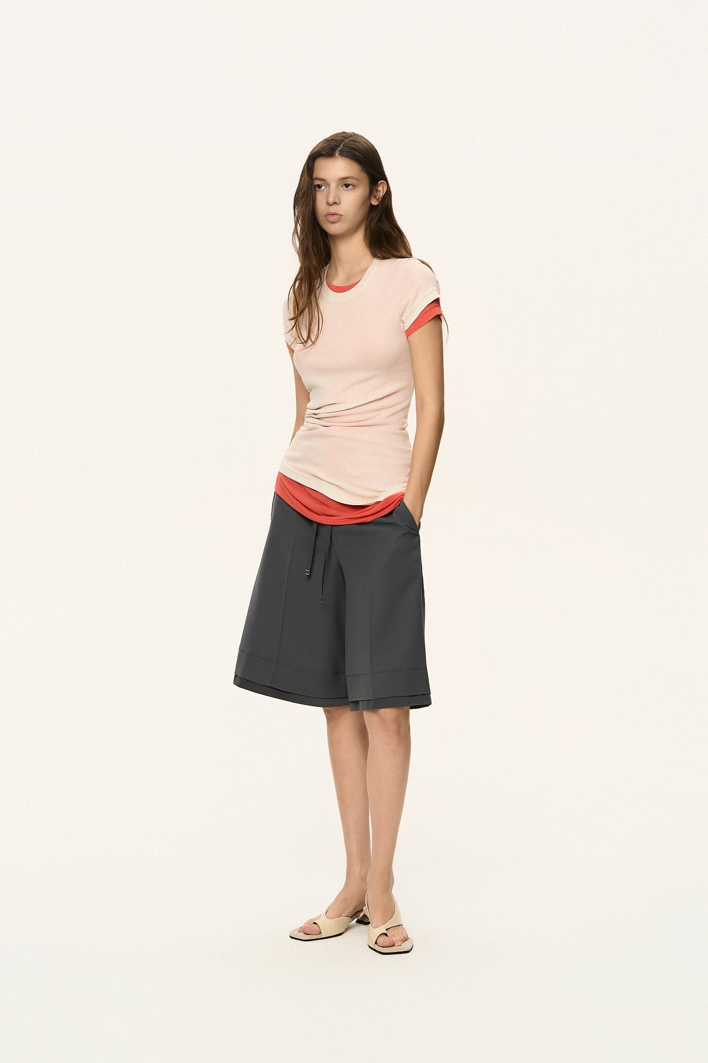 Twist Detail Layered T-Shirt