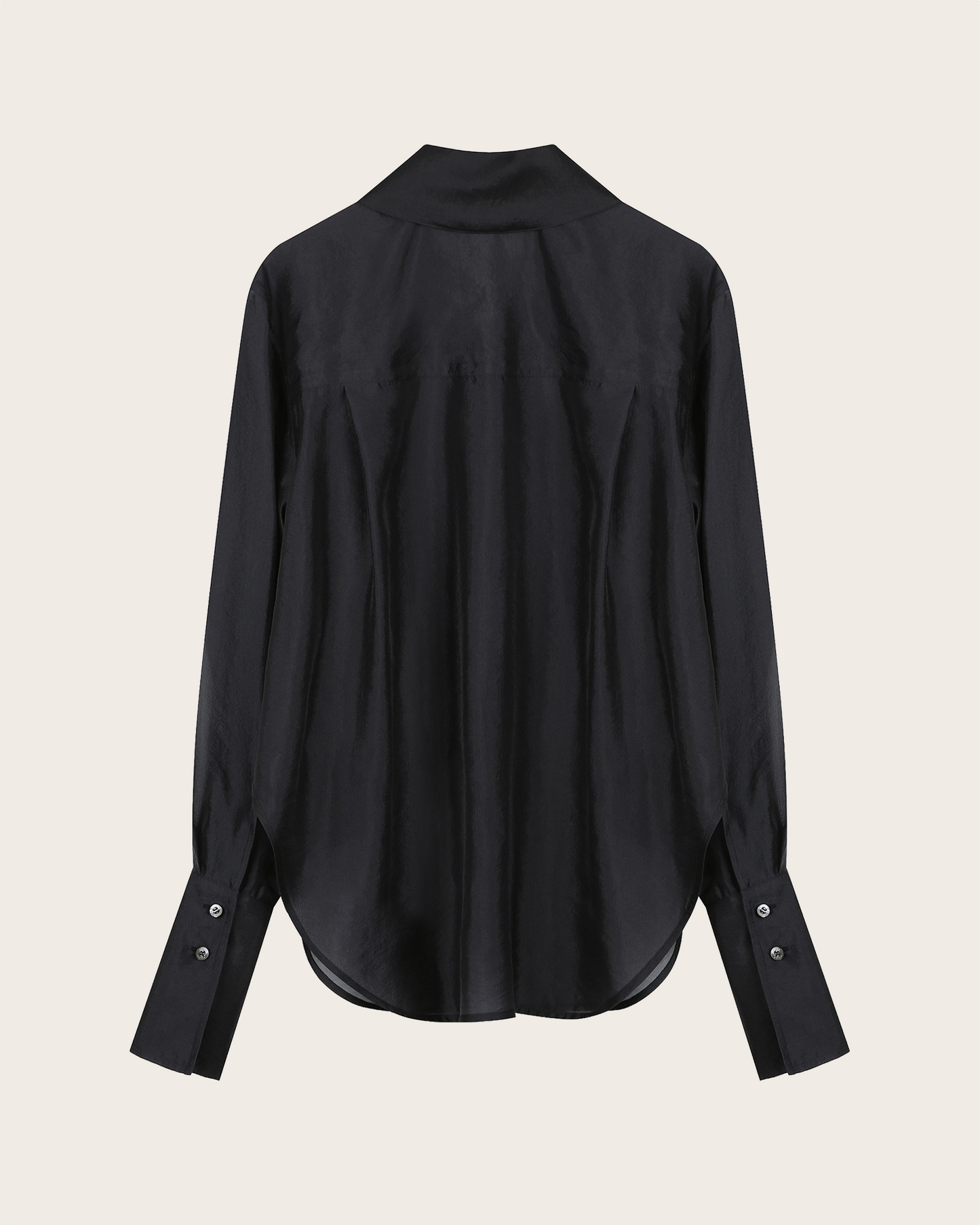 Sheer Scarf-Tie Blouse