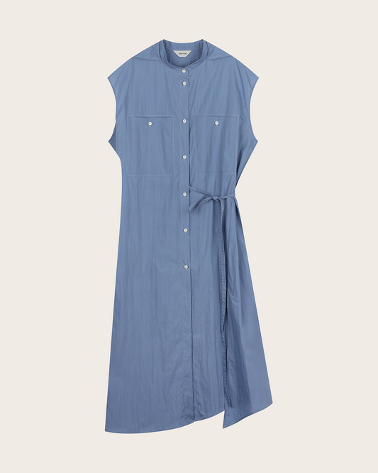 Tie-Waist Sleeveless Dress