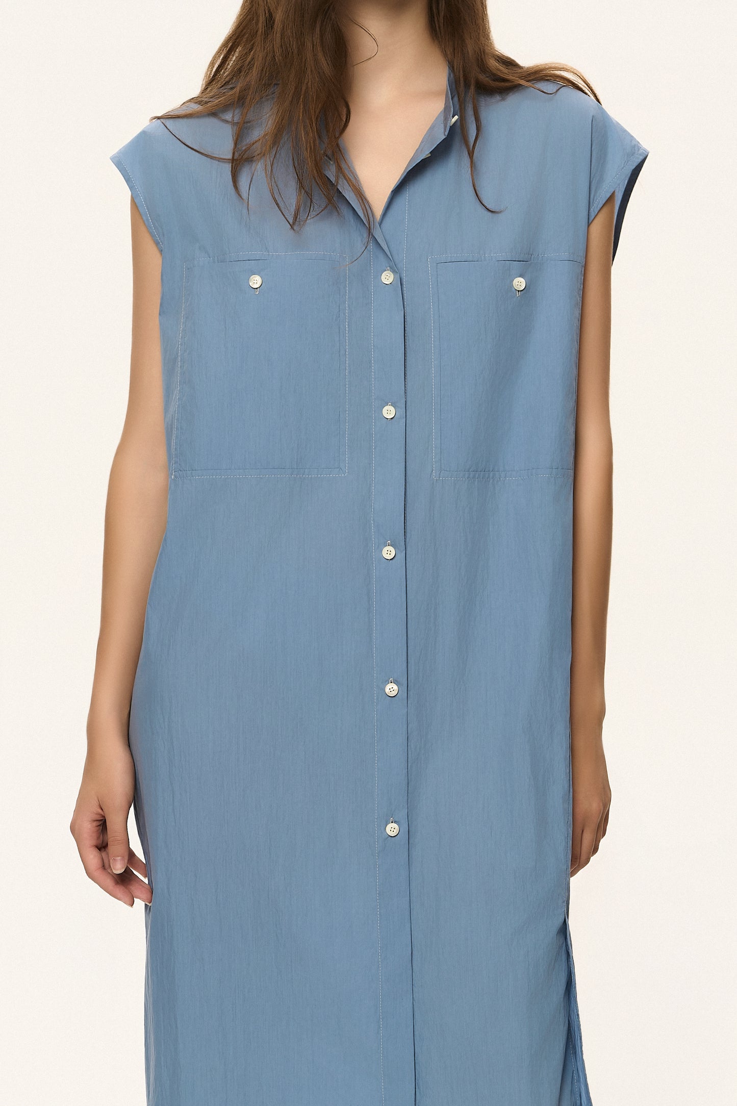 Tie-Waist Sleeveless Dress