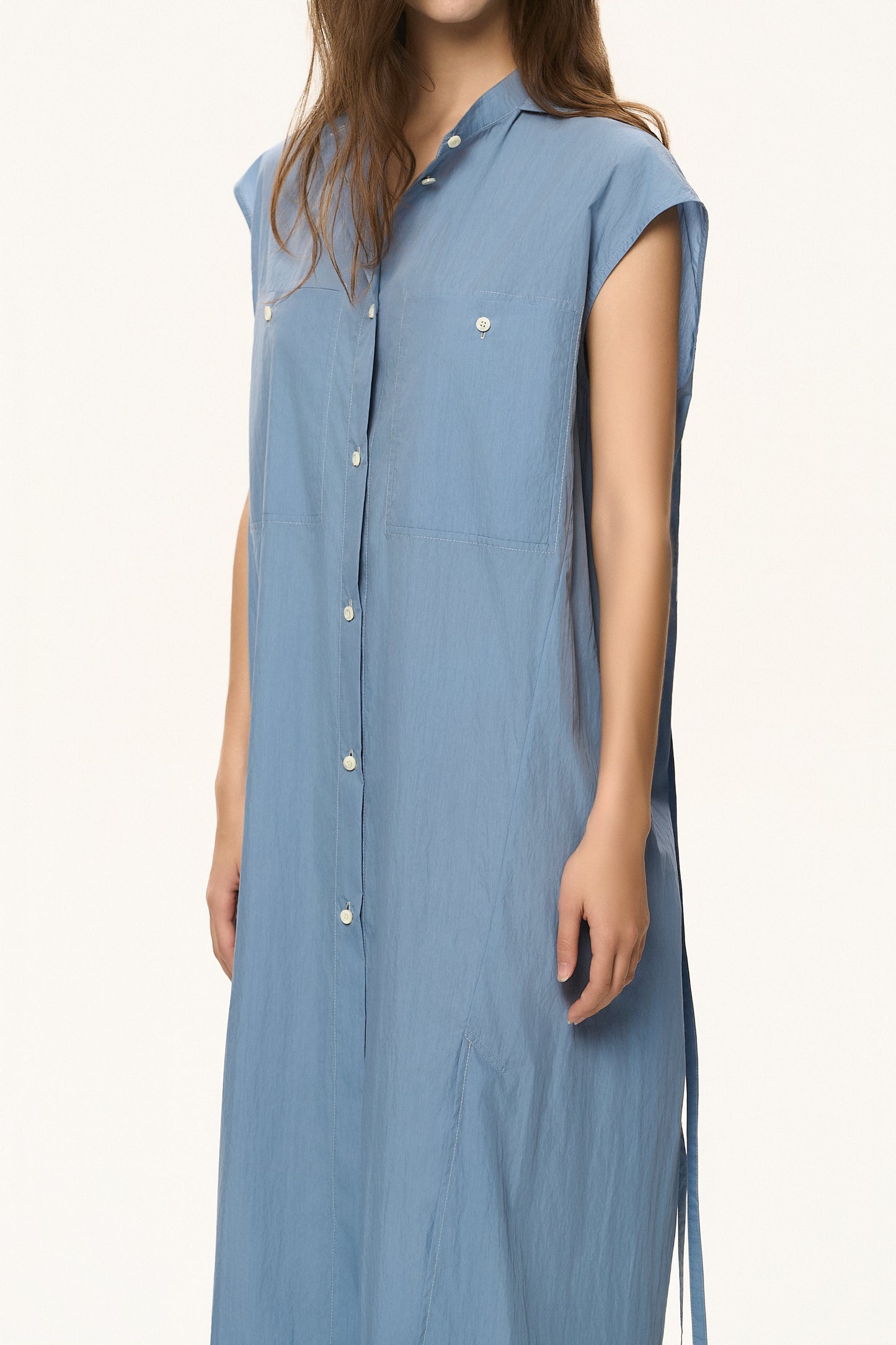 Tie-Waist Sleeveless Dress
