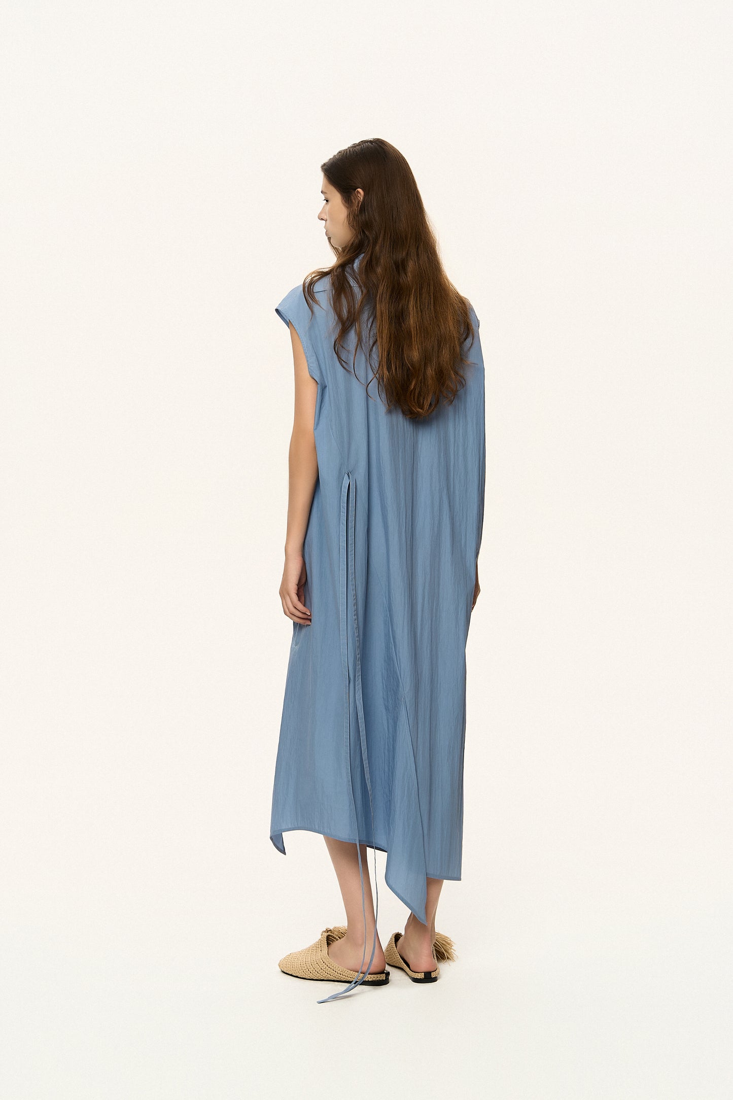 Tie-Waist Sleeveless Dress
