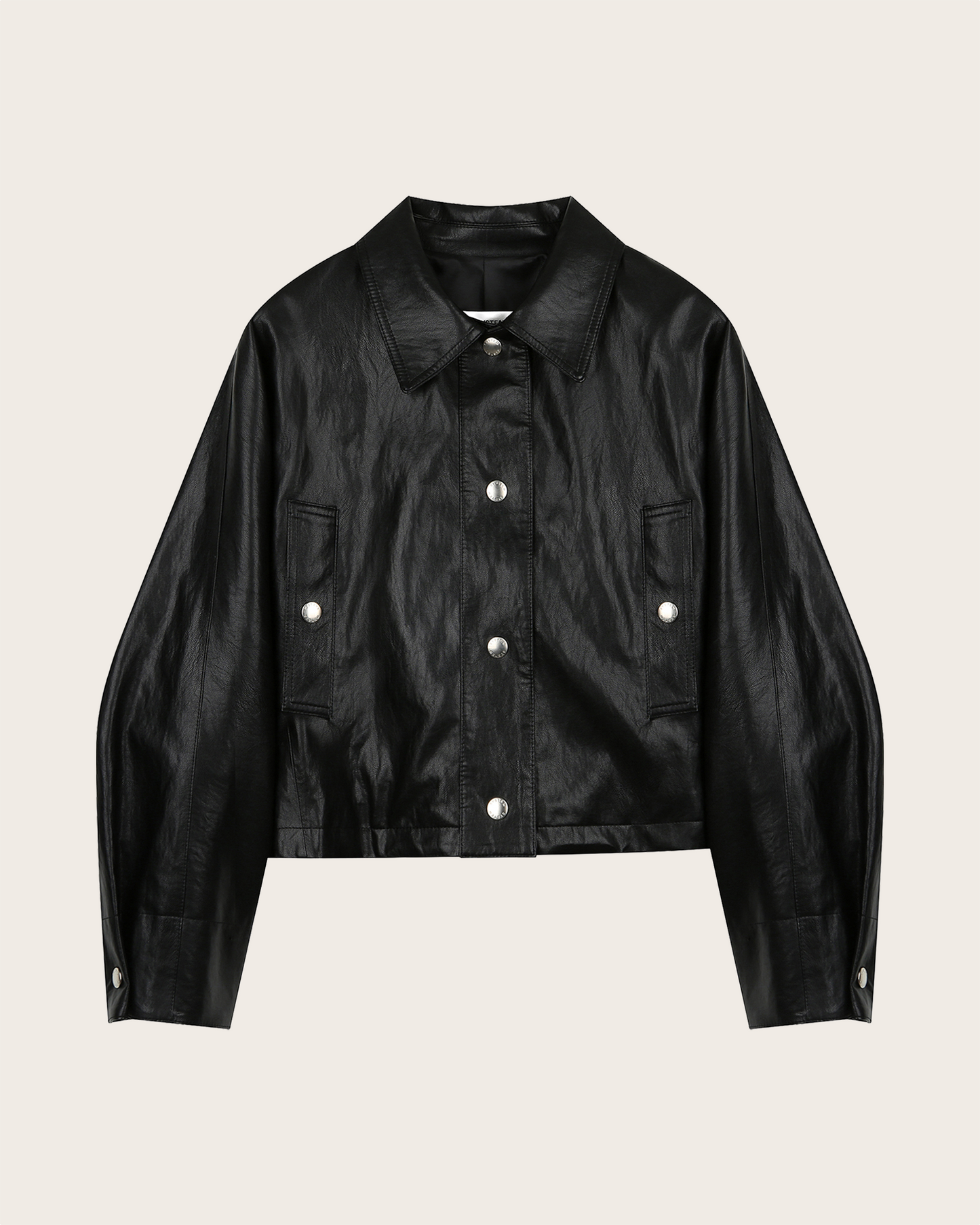 Tie-Waist Coated Jacket