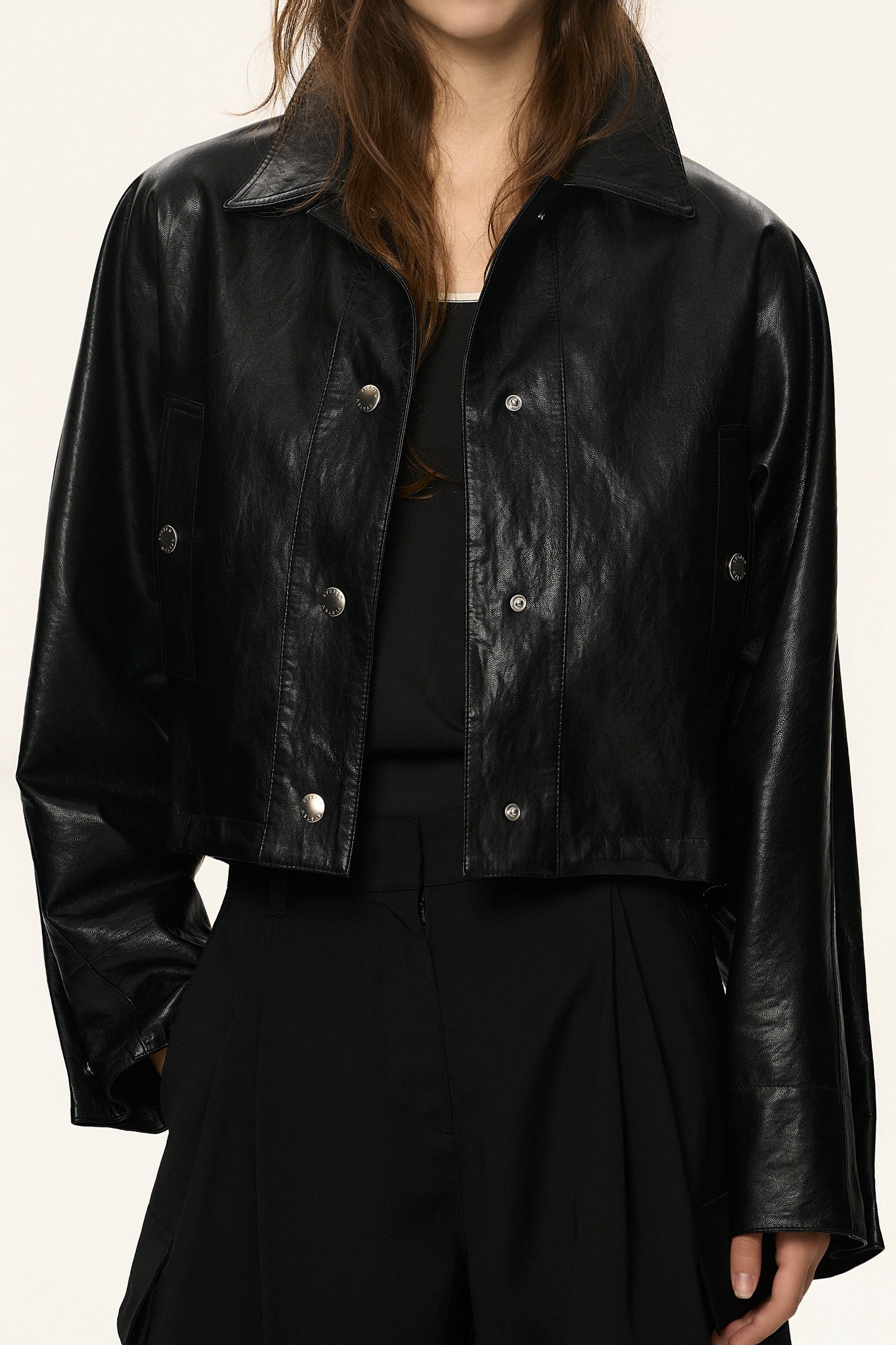 Tie-Waist Coated Jacket