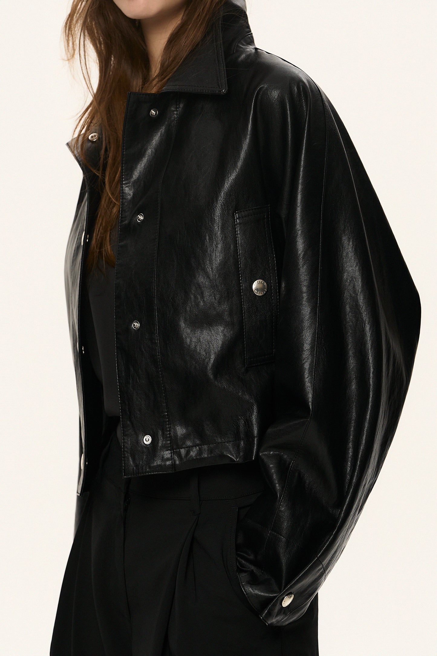 Tie-Waist Coated Jacket