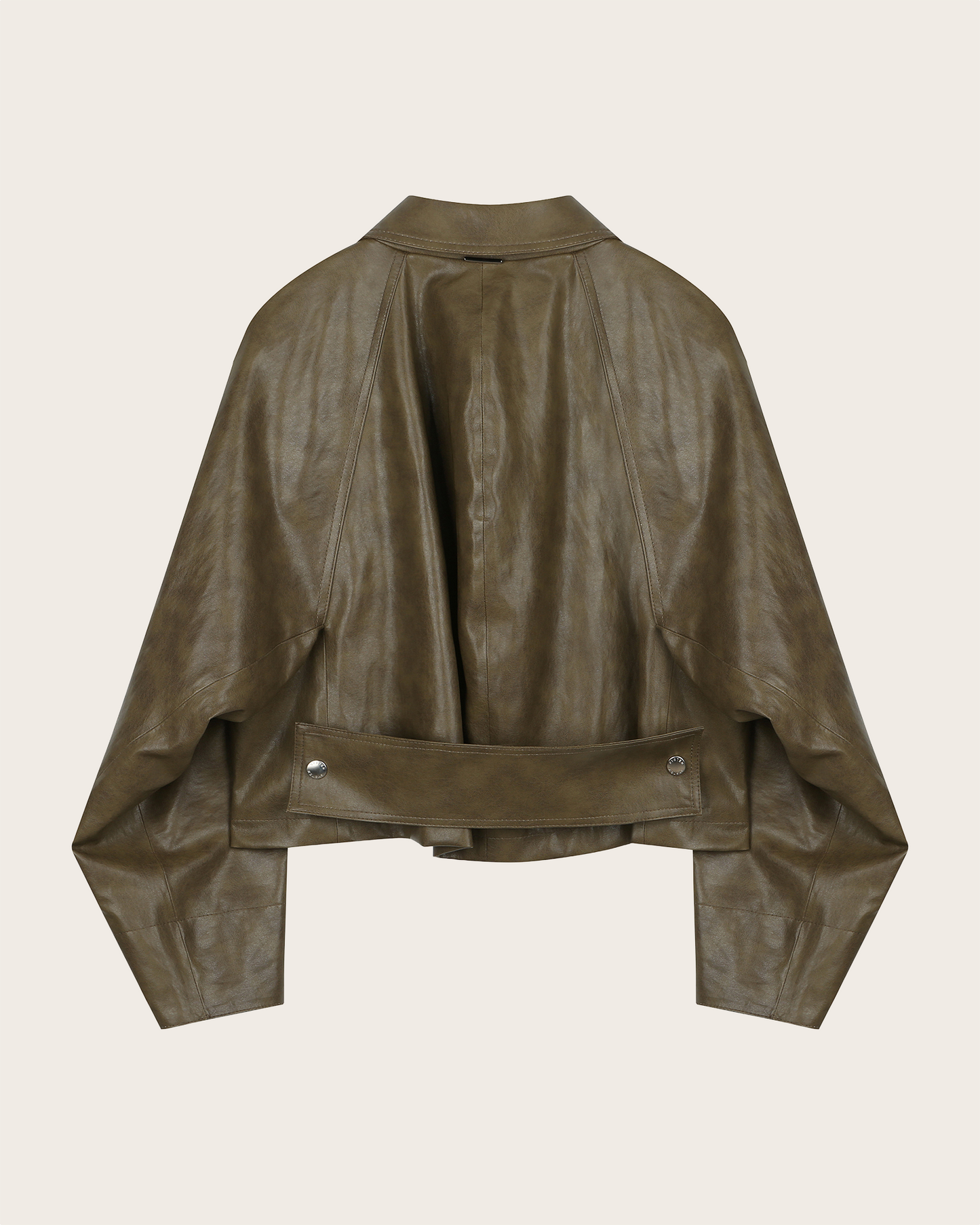 Tie-Waist Coated Jacket