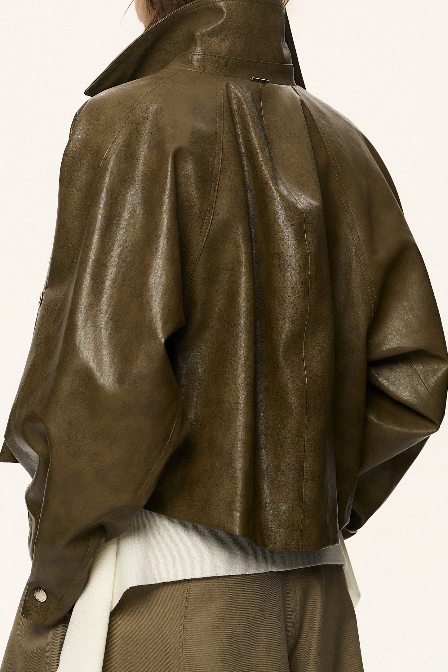 Tie-Waist Coated Jacket