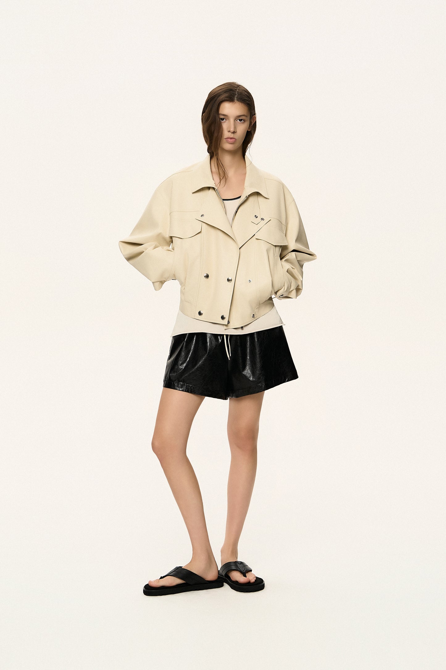 Lightweight Coated Bomber Jacket
