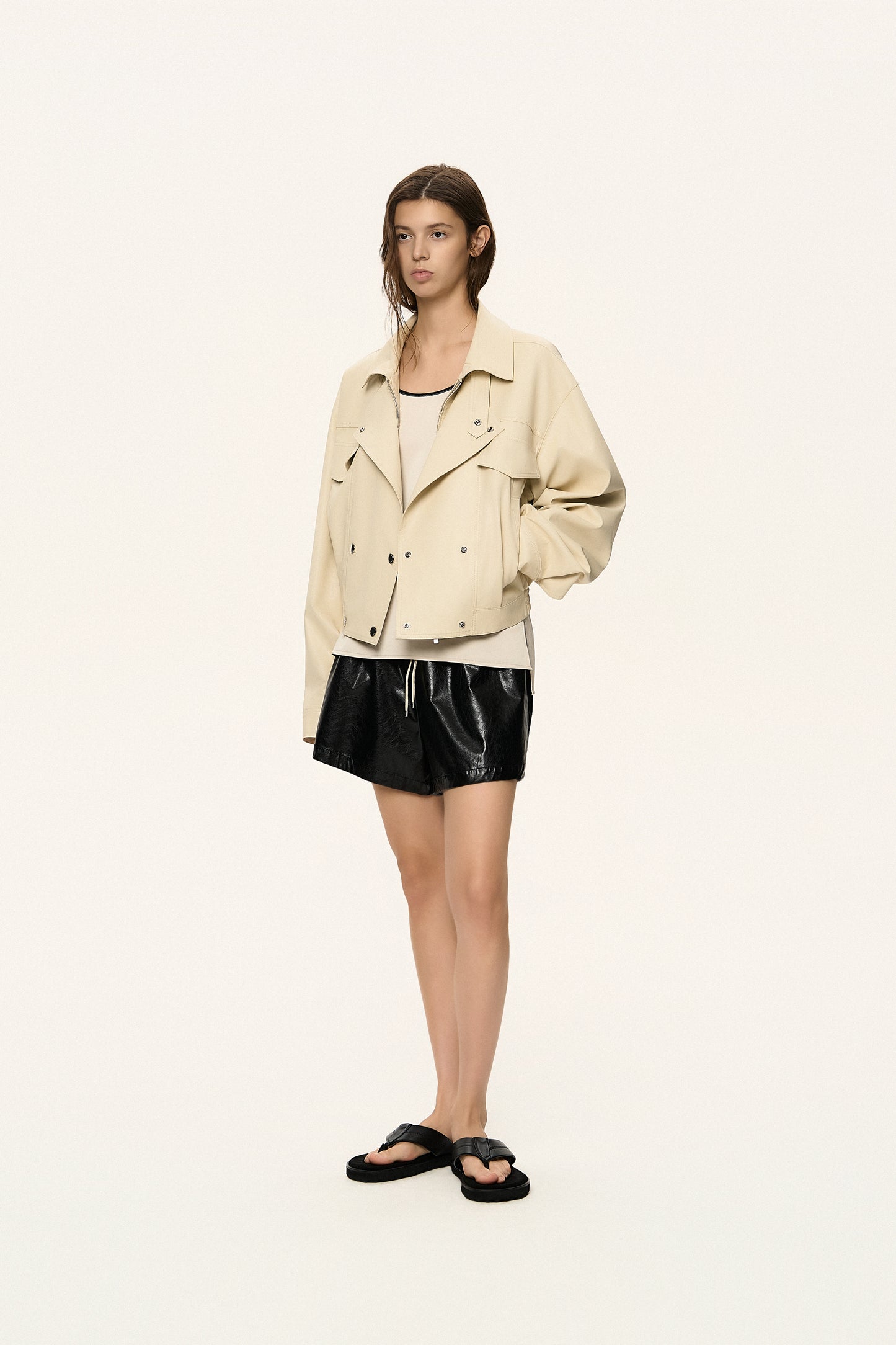 Lightweight Coated Bomber Jacket