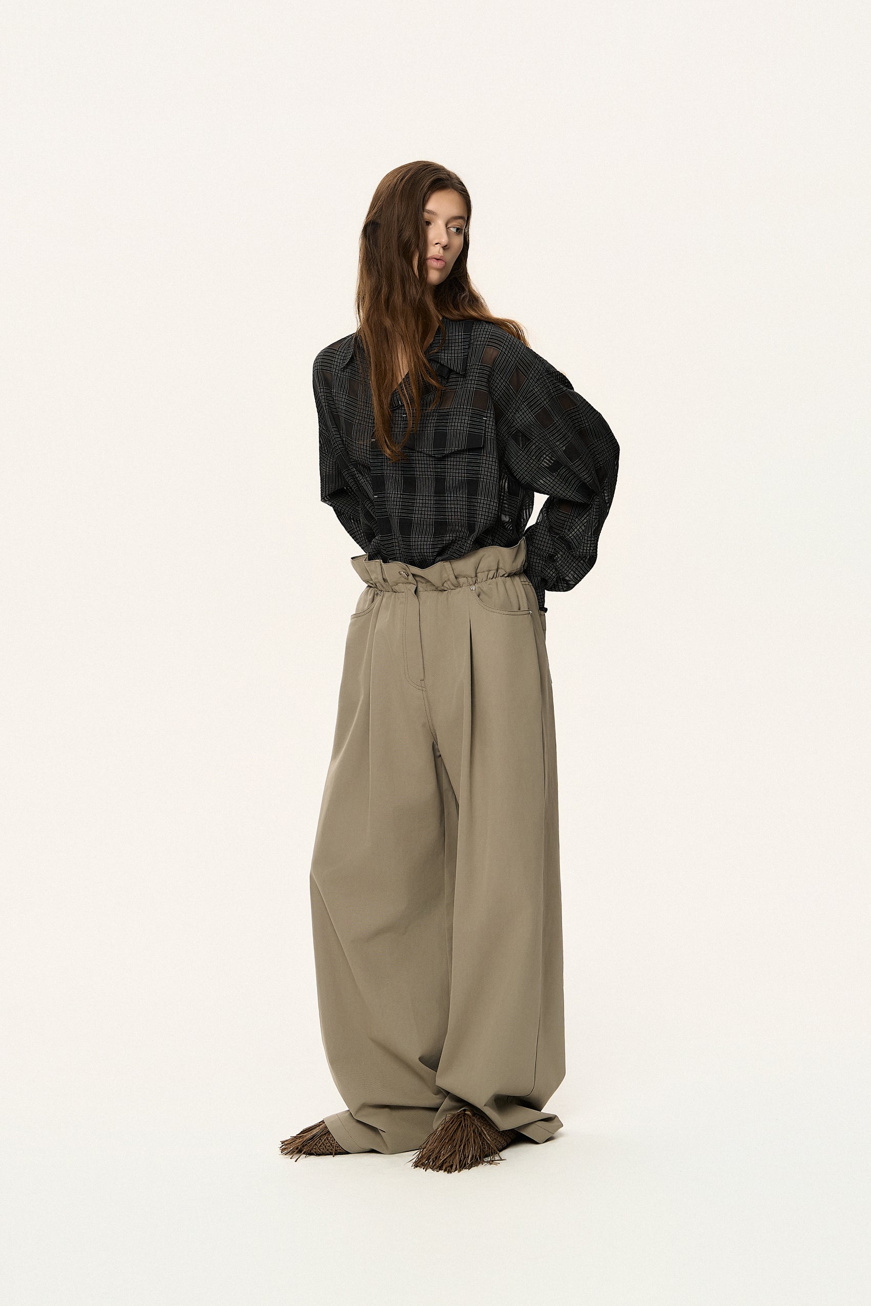 Draped Waist Pants