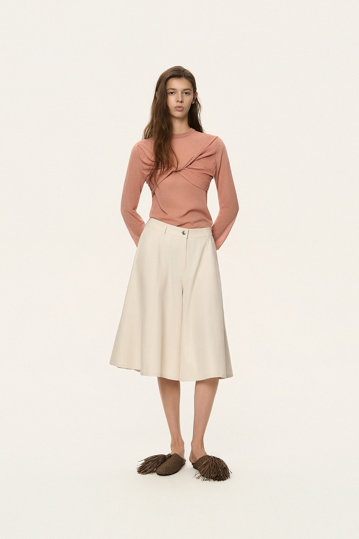 Draped Skirt Pants