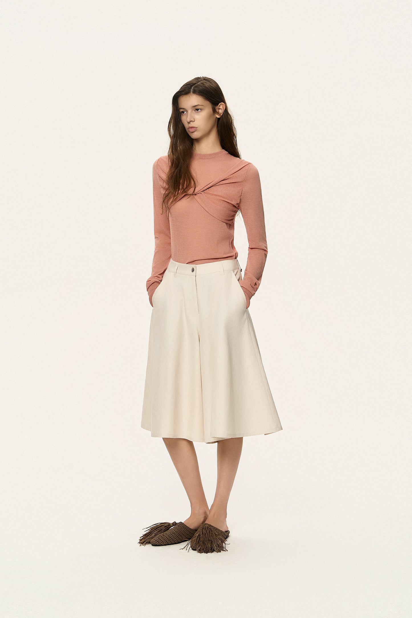 Draped Skirt Pants