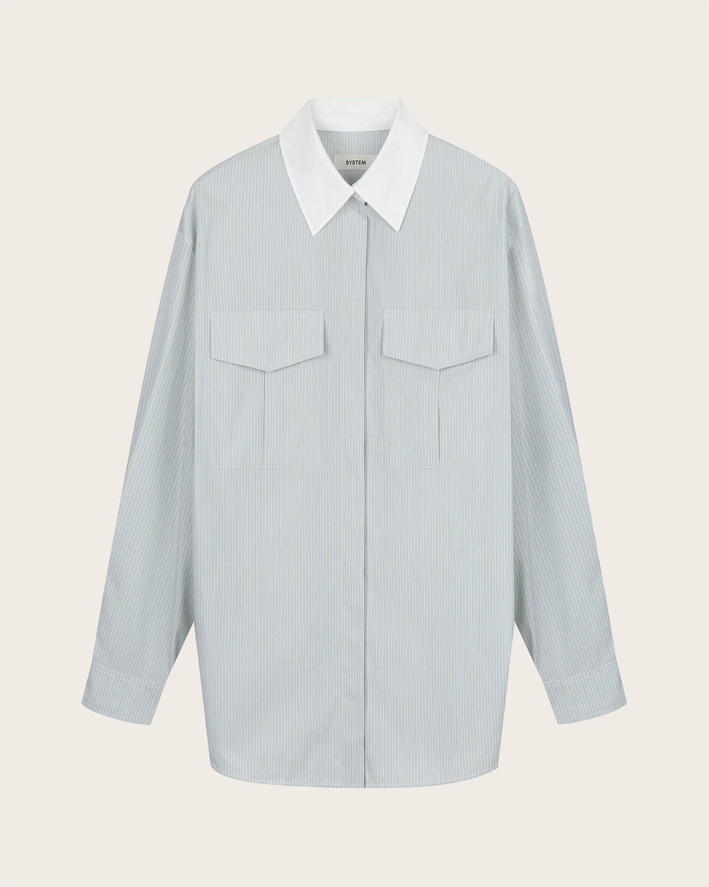 Contrast Collar Shirt