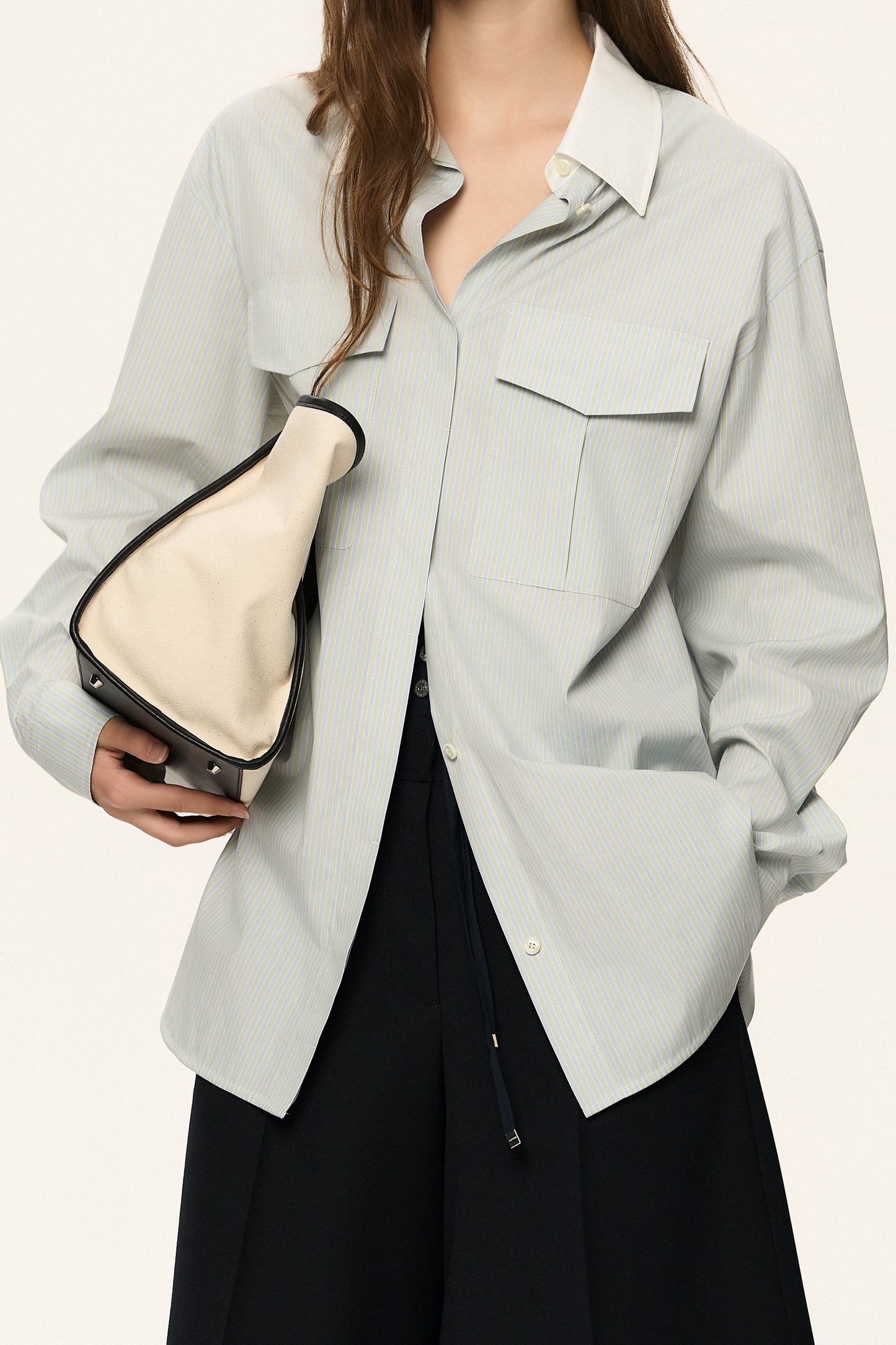 Contrast Collar Shirt