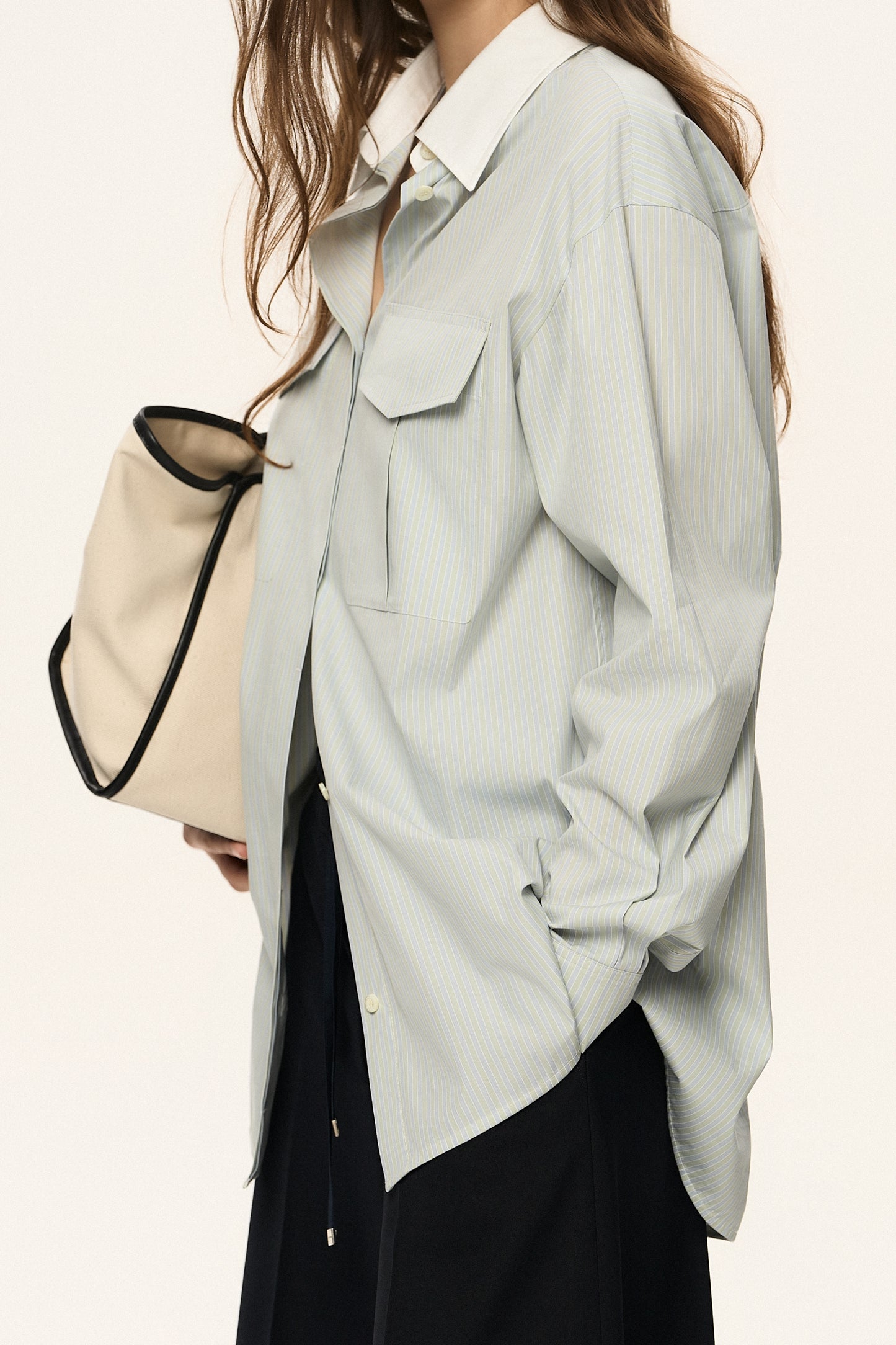 Contrast Collar Shirt