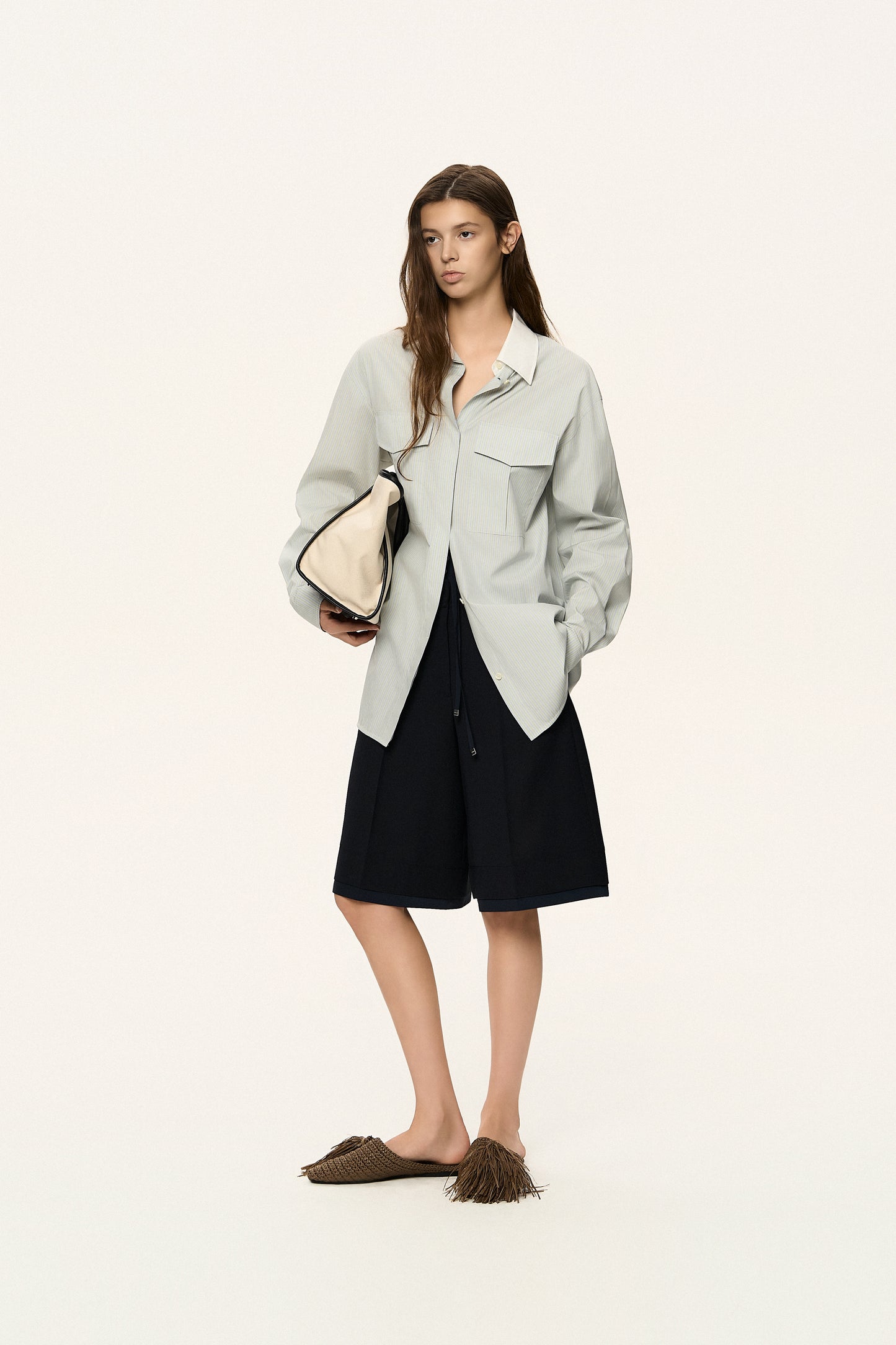 Contrast Collar Shirt