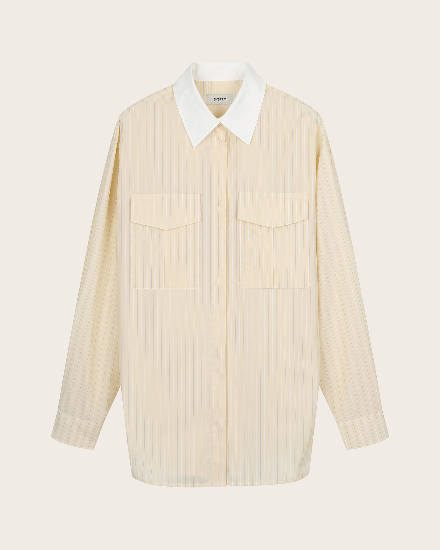 Contrast Collar Shirt