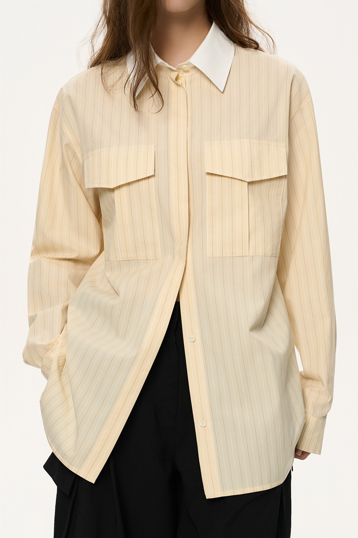 Contrast Collar Shirt